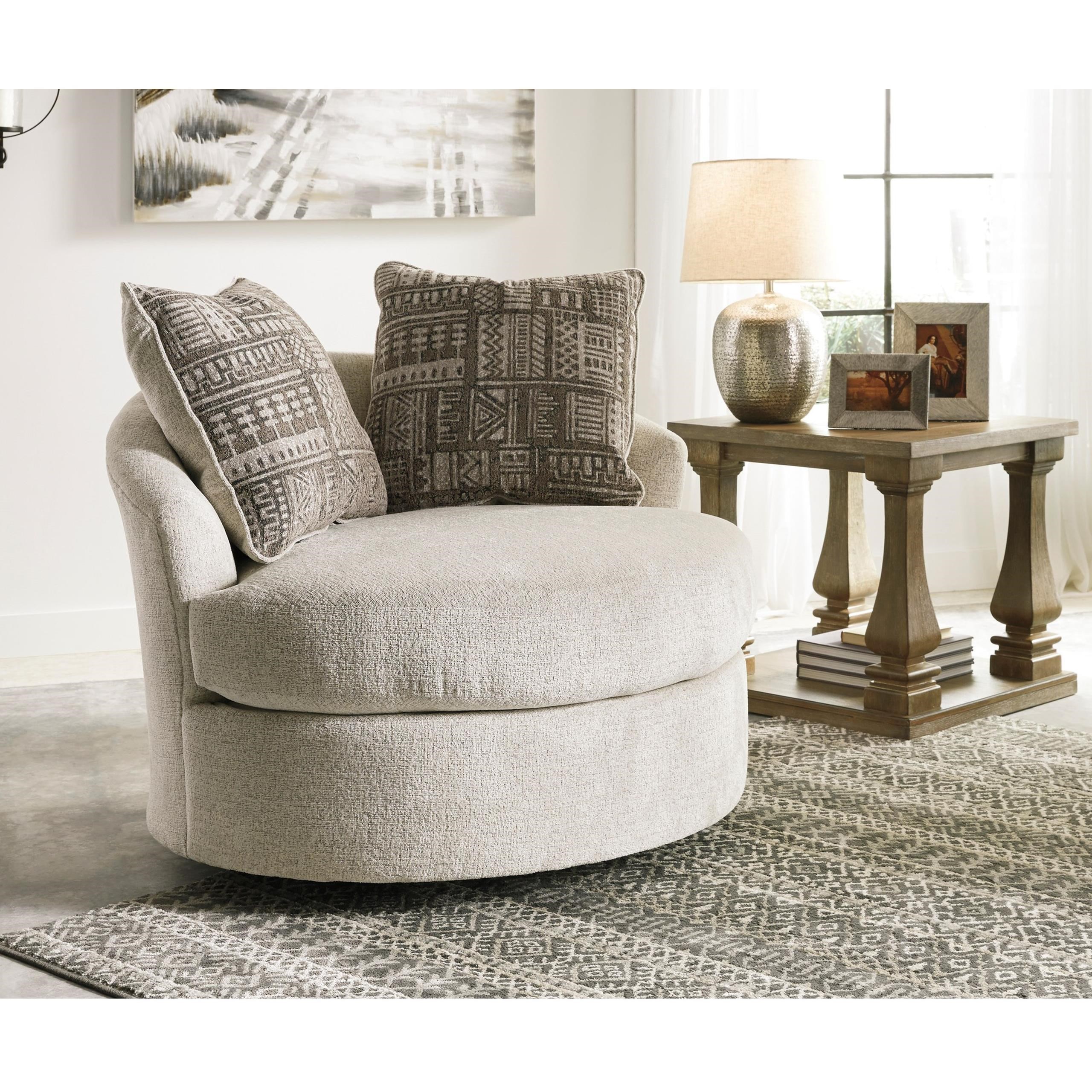 Ashley swivel cheap accent chair