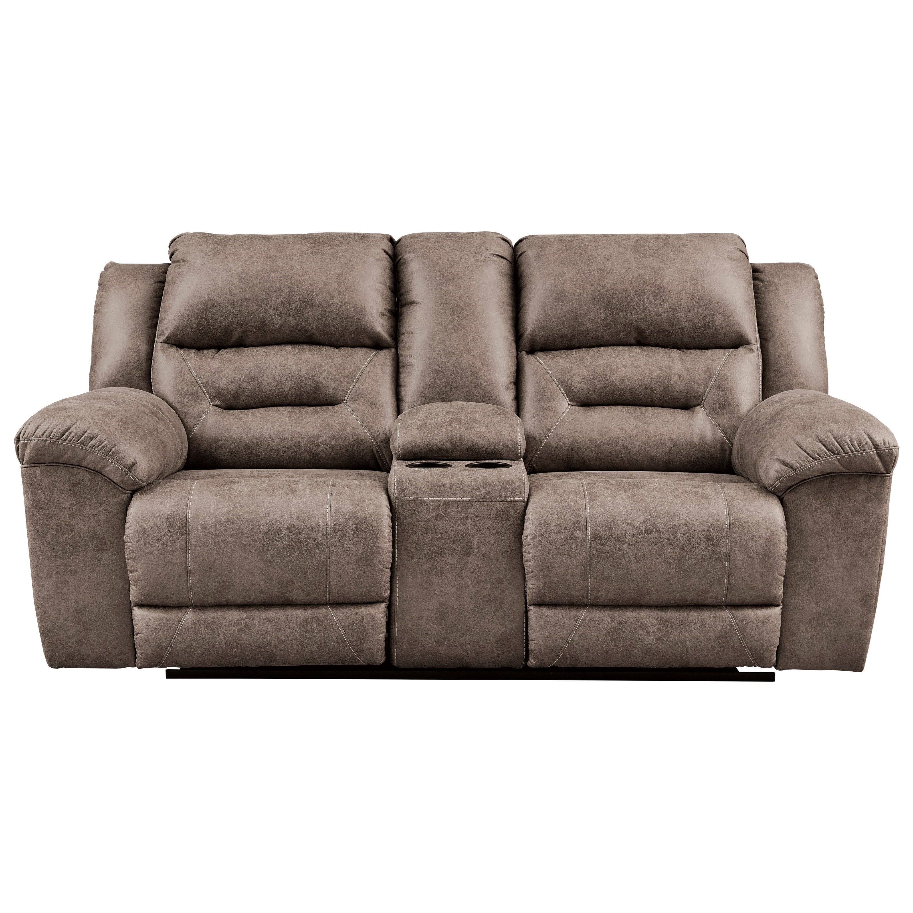 Stoneland reclining loveseat with console deals