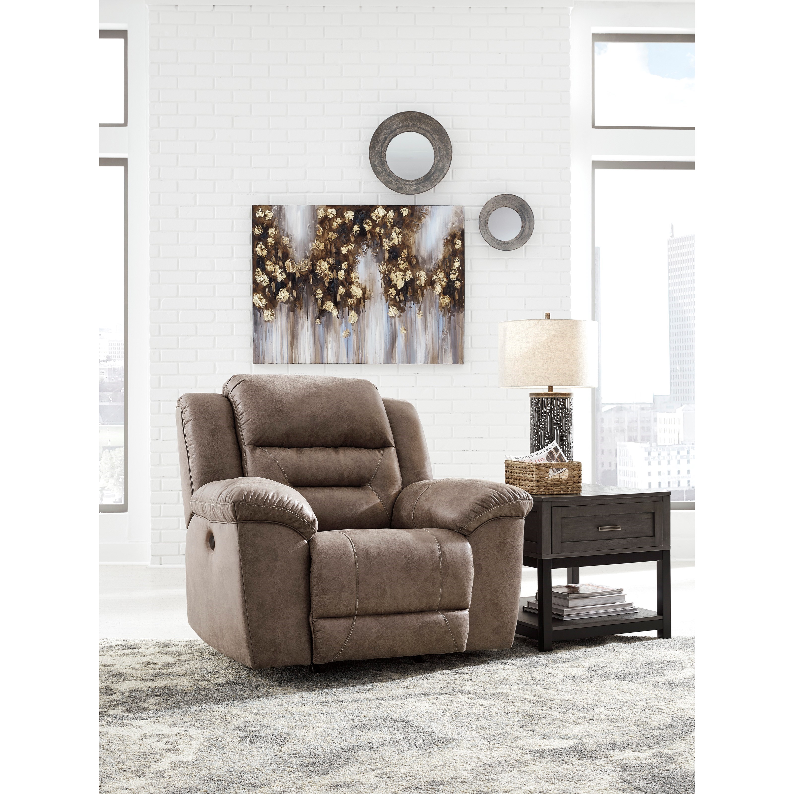 Ashley stoneland power hot sale recliner