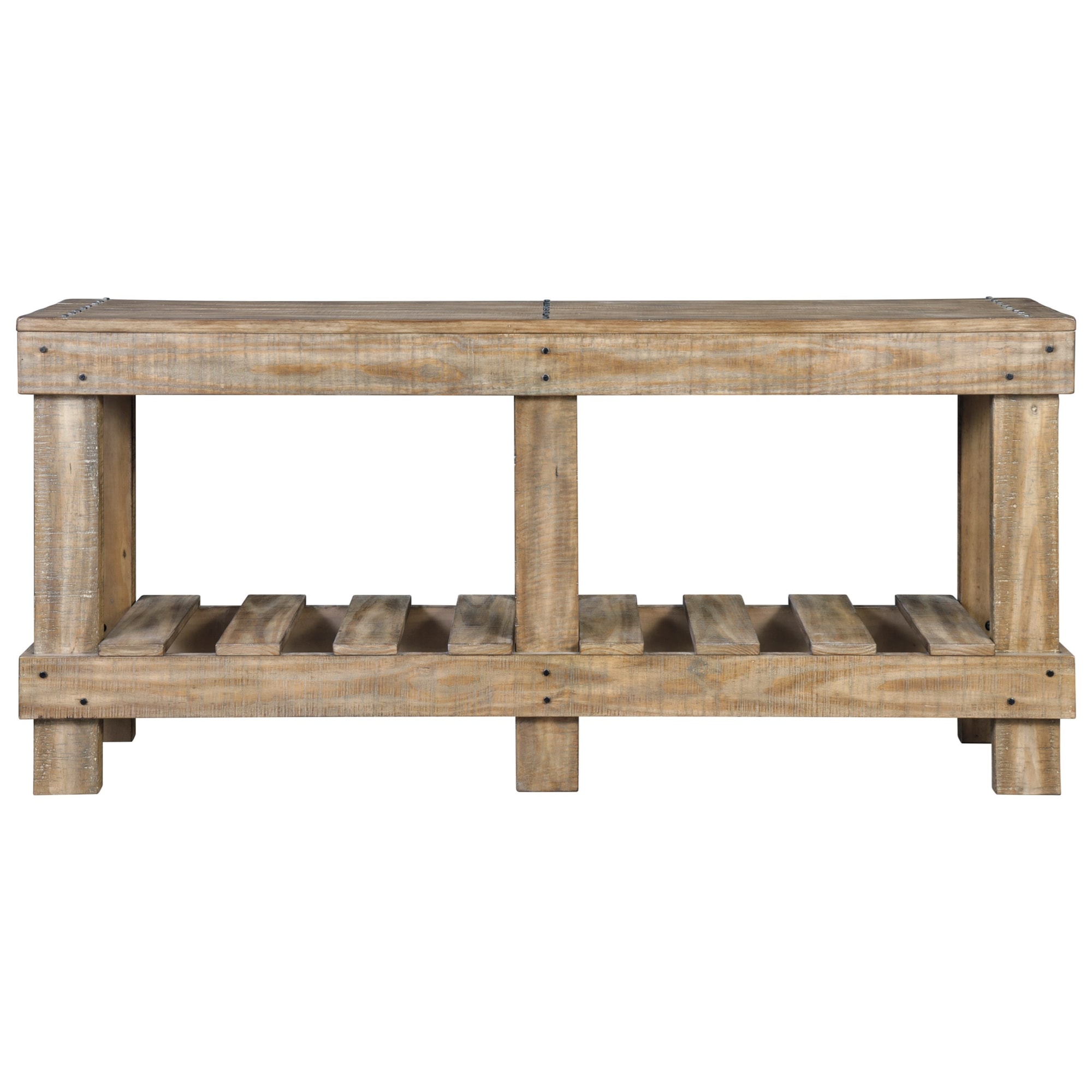 Signature Design by Ashley Susandeer A4000219 Solid Wood Rustic Console