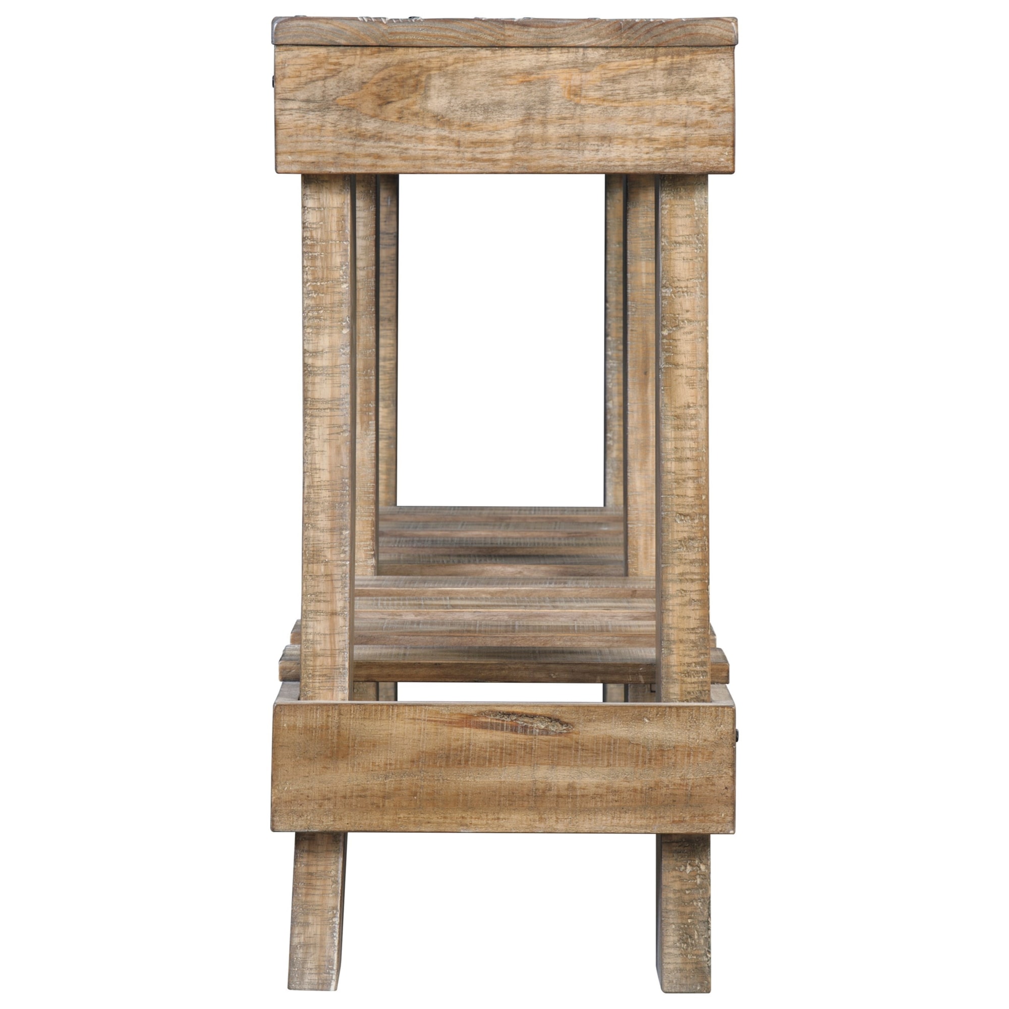 Signature Design by Ashley Susandeer A4000219 Solid Wood Rustic Console