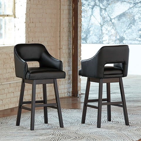 Signature Design by Ashley Tallenger D380 930 Contemporary Tall Upholstered Swivel Bar Stool Schewels Home Bar Stools