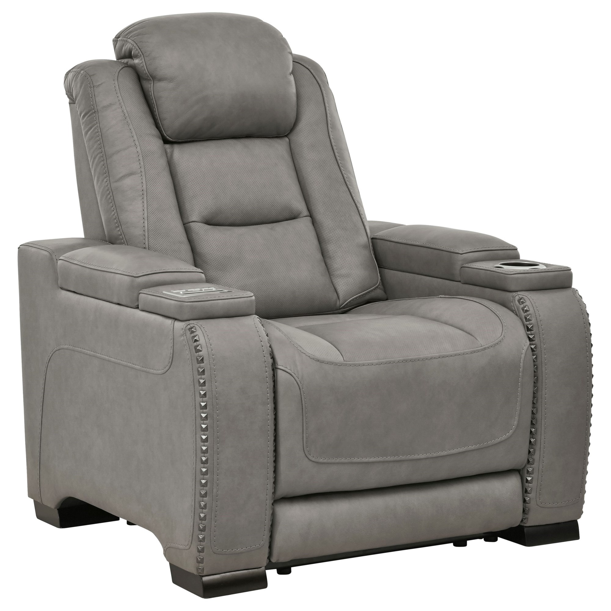 Signature Design by Ashley The Man-Den U8530513 Contemporary Power Recliner  with Adjustable Headrest and Lumbar Support, Furniture and ApplianceMart