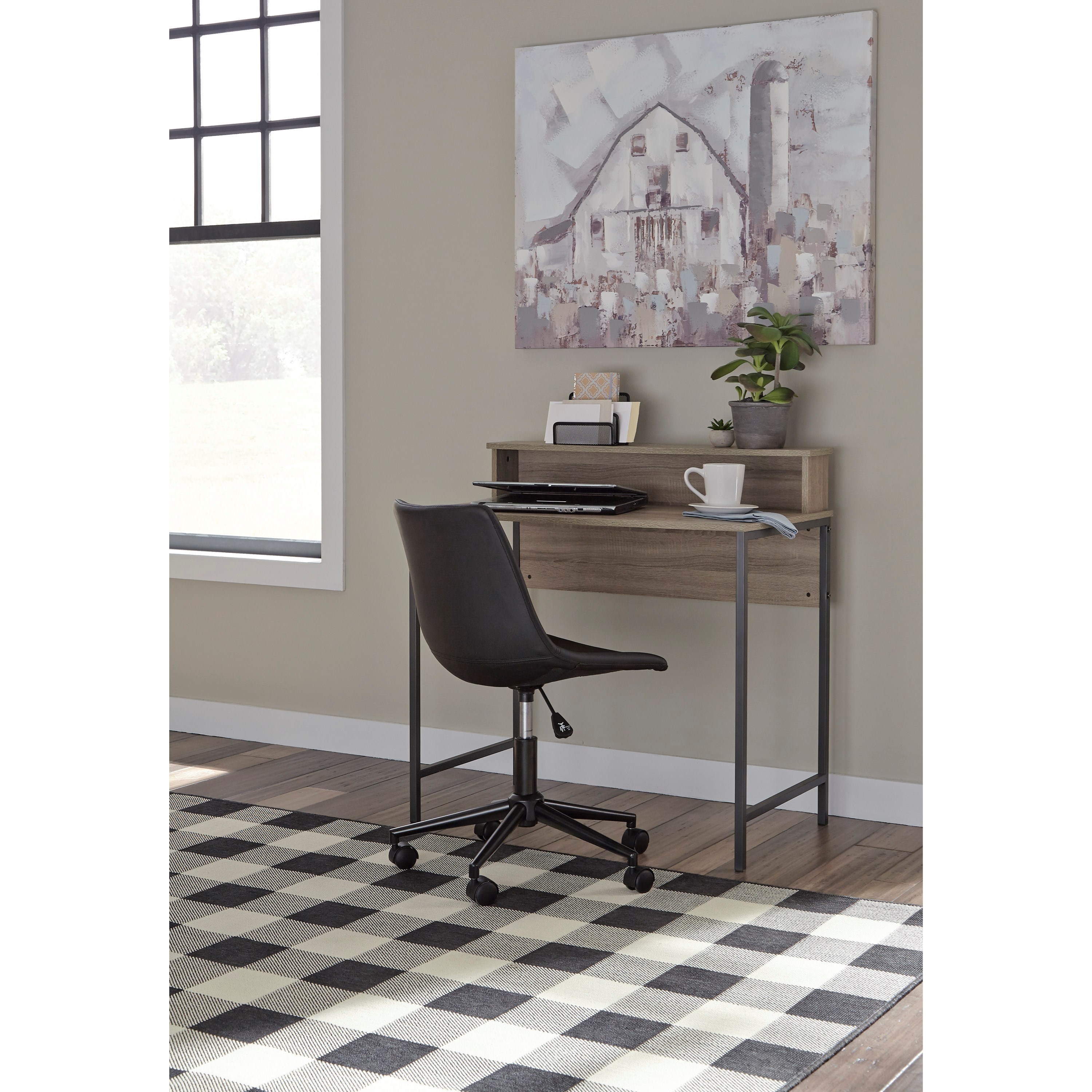 Titania grayish brown home deals office small desk