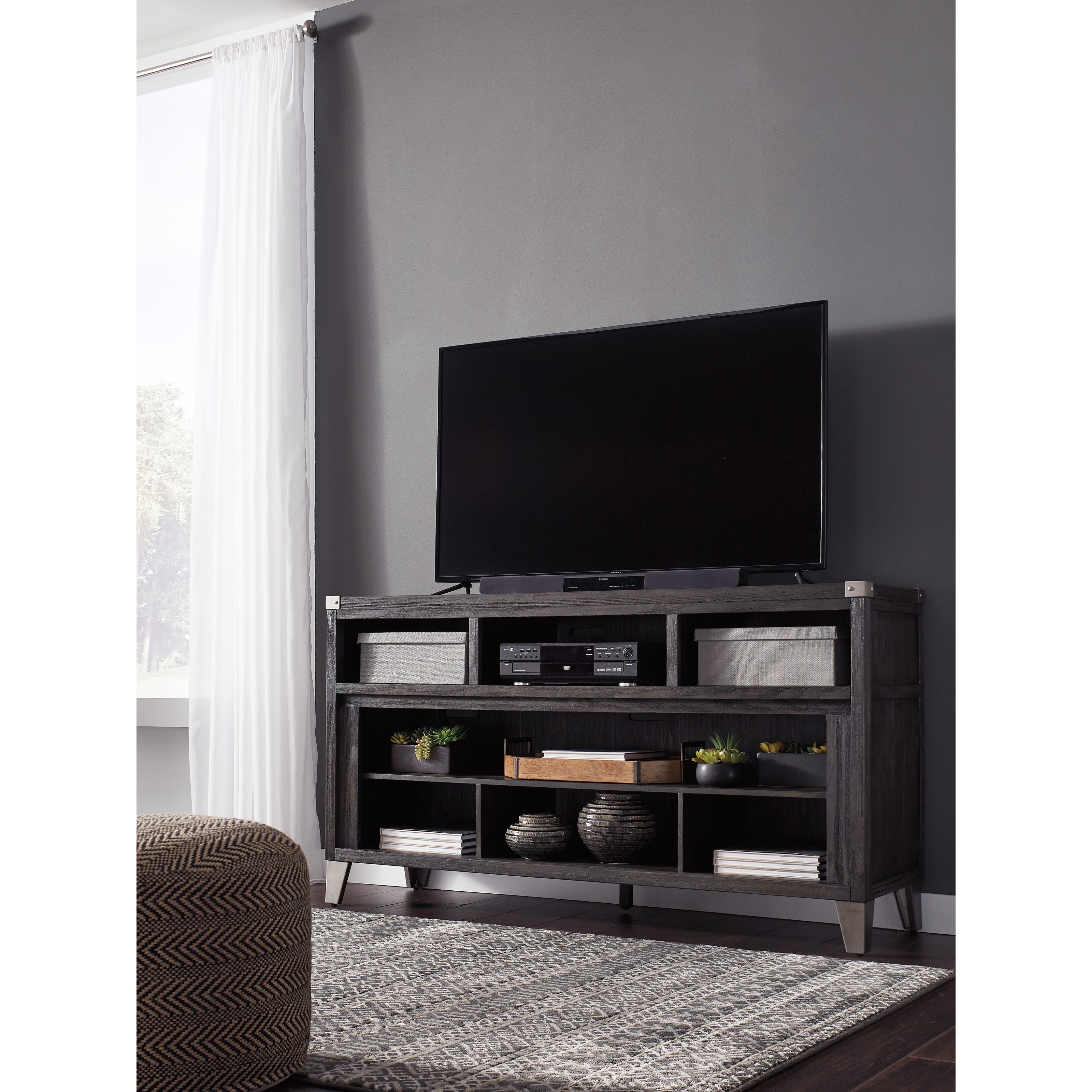 Black tv sales stand ashley furniture