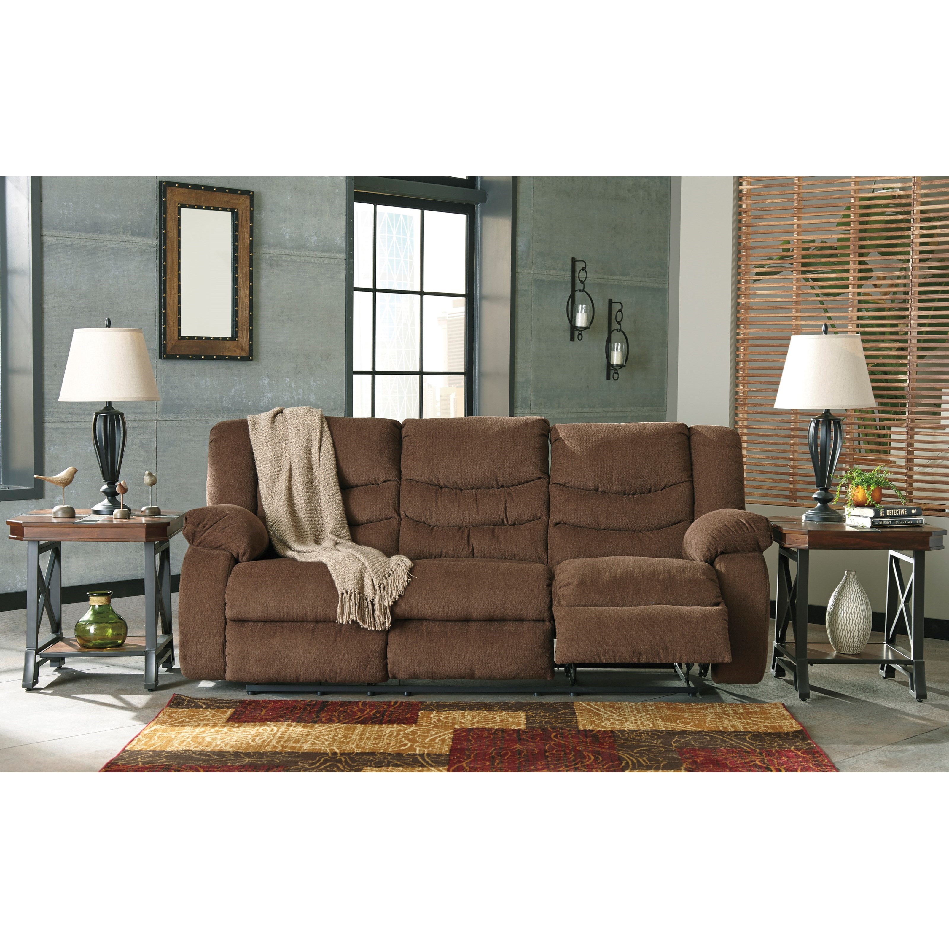 Tulen chocolate reclining sofa on sale