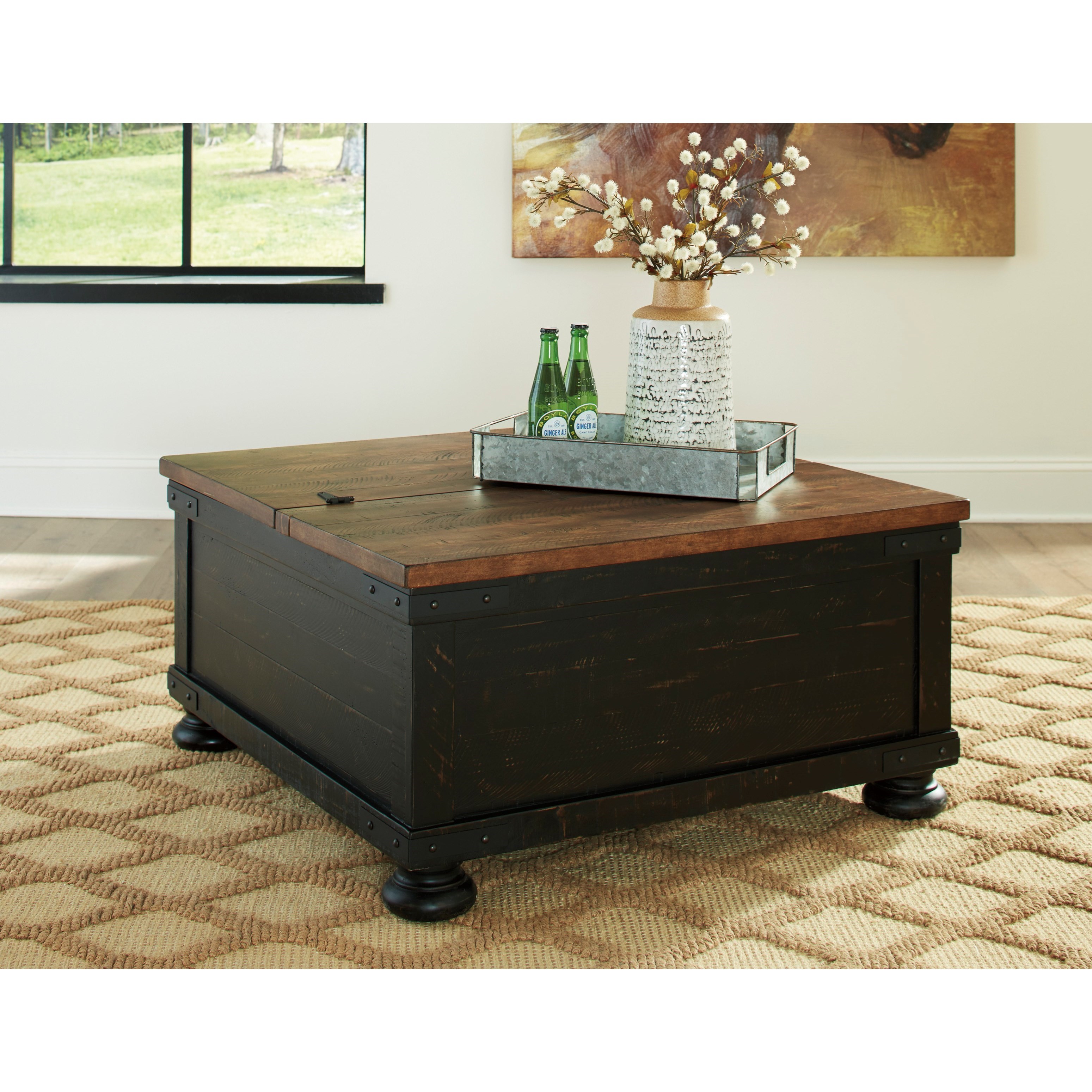 Signature Design by Ashley Valebeck 163645 Two Tone Finish Storage