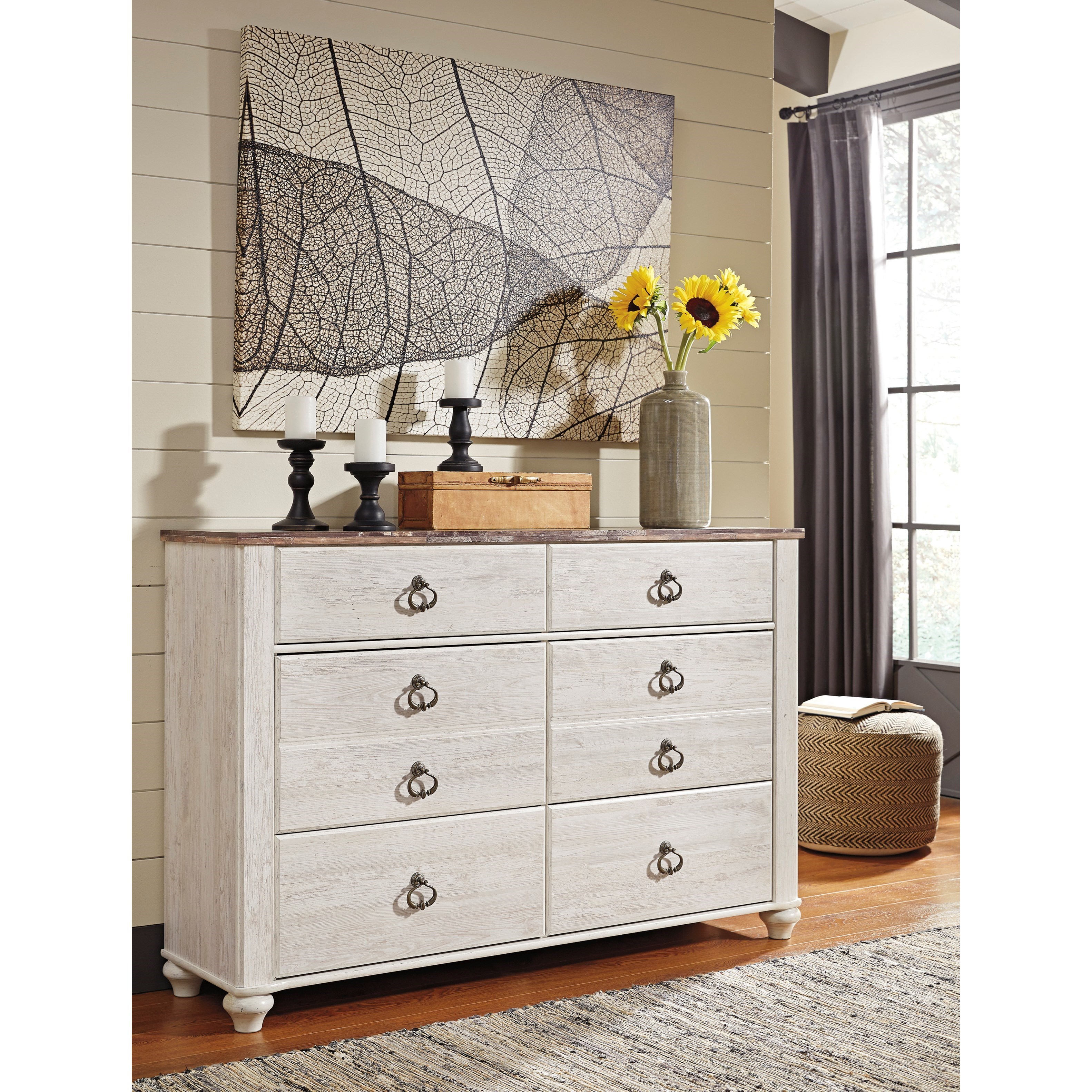 Ashley white clearance 6 drawer dresser
