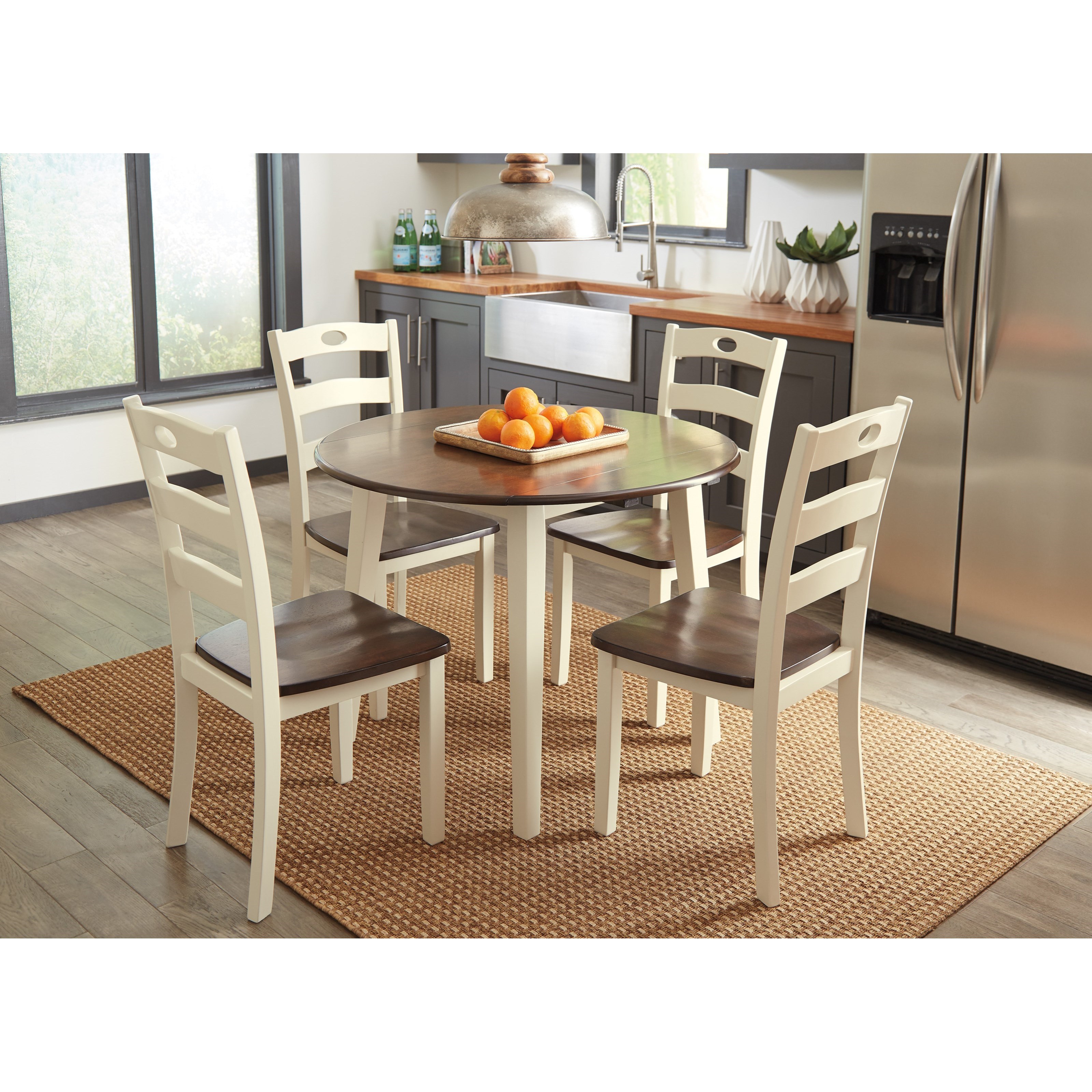 Round drop leaf hotsell table and chairs