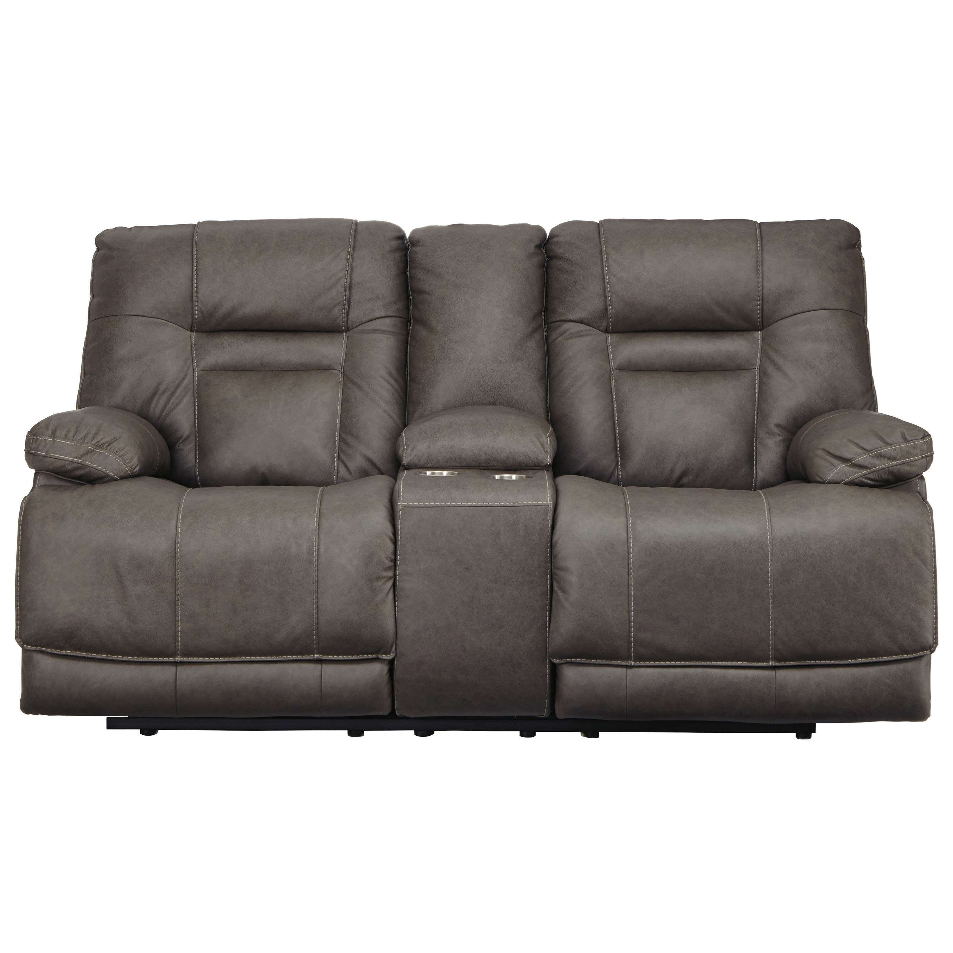Signature Design by Ashley Wurstrow U5460218 Power Reclining Loveseat with Storage Console and USB Ports Wayside Furniture Mattress Reclining Loveseats