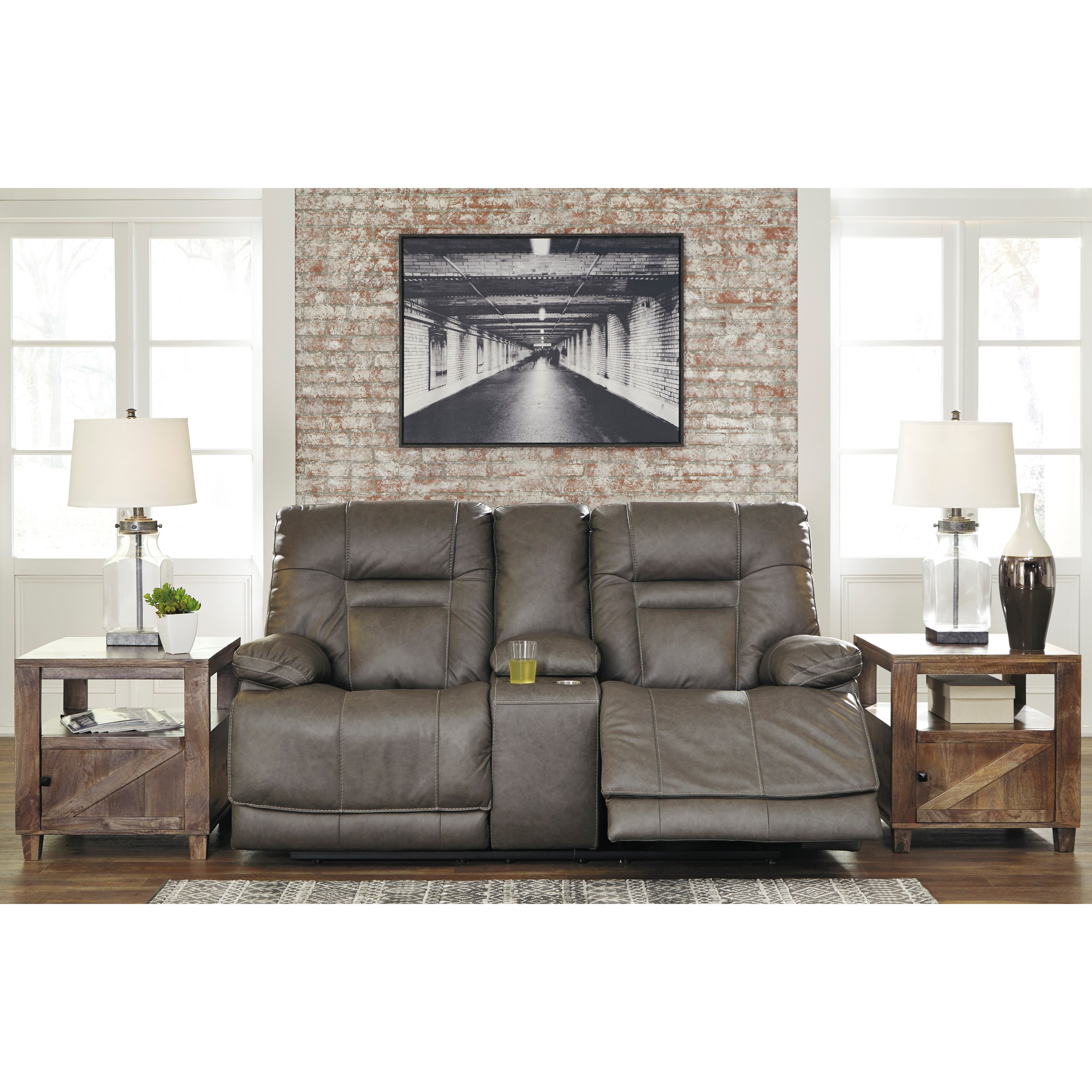 Benchcraft Wurstrow 120062 Power Reclining Loveseat with Storage