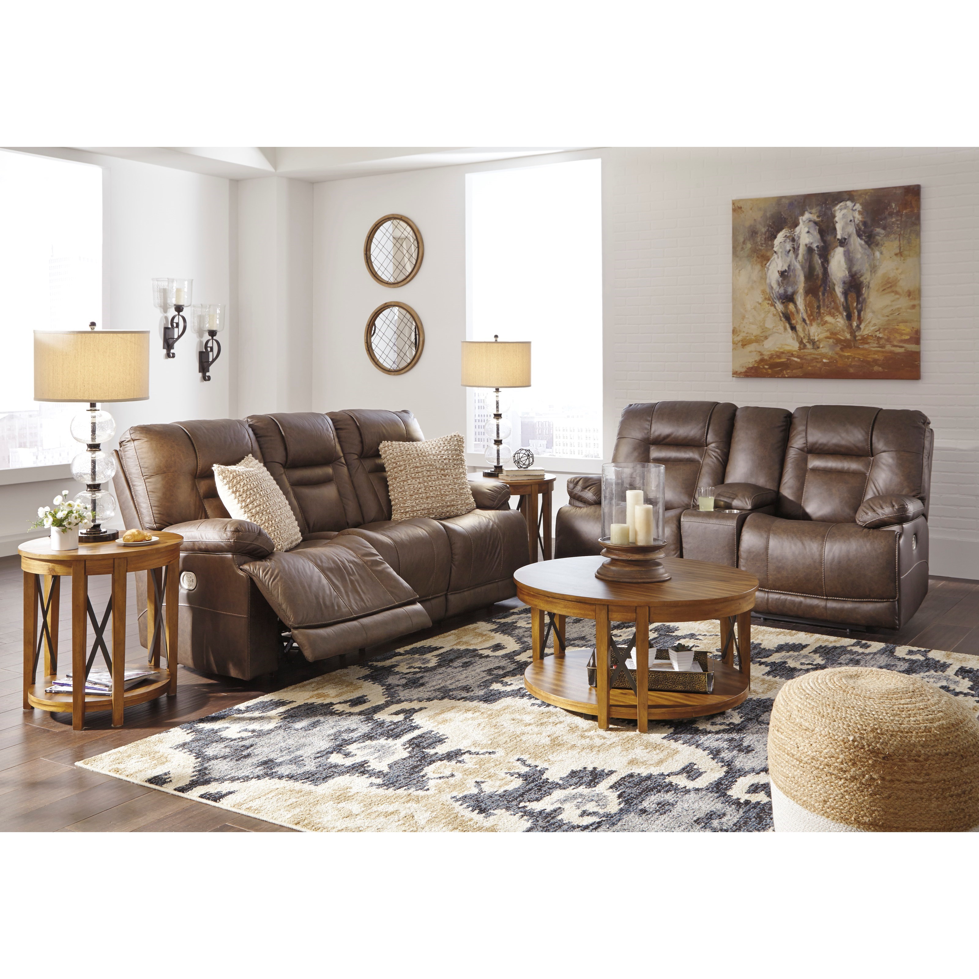 Ashley Wurstrow 689922365 Power Reclining Loveseat with Storage