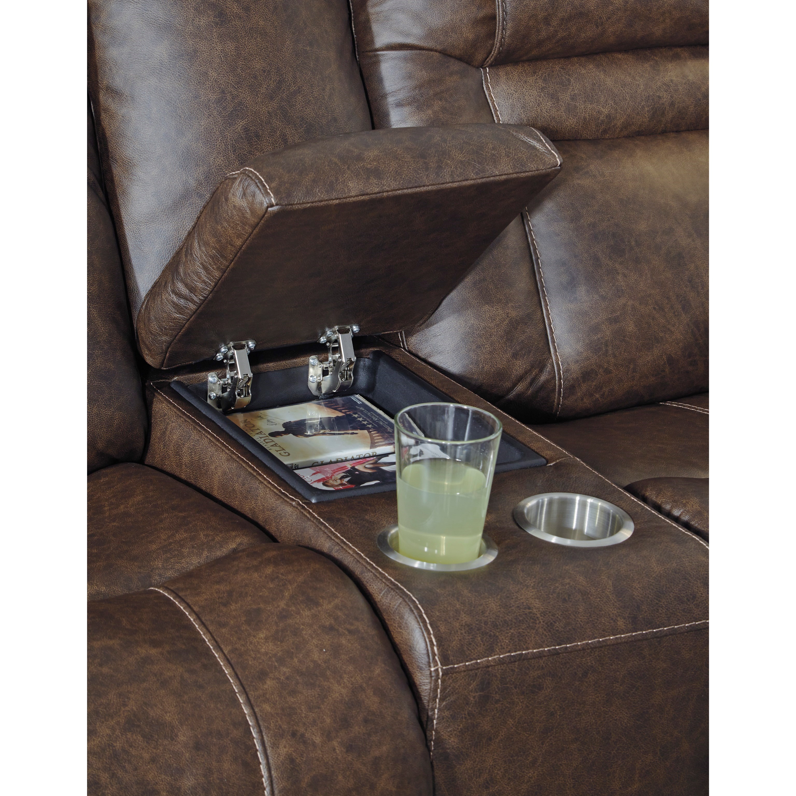 Wurstrow power reclining loveseat with console cheap