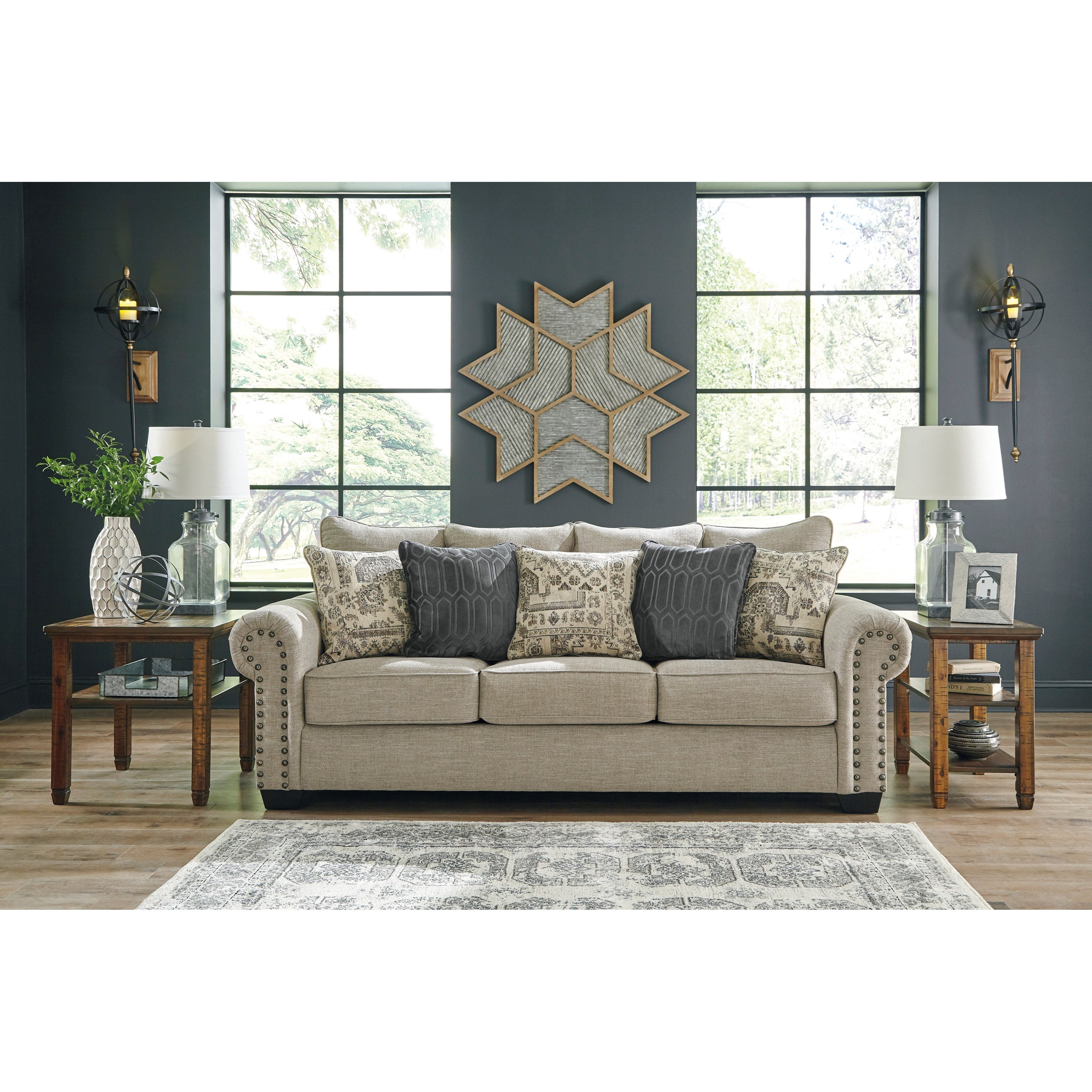 Nailhead sofa ashley new arrivals