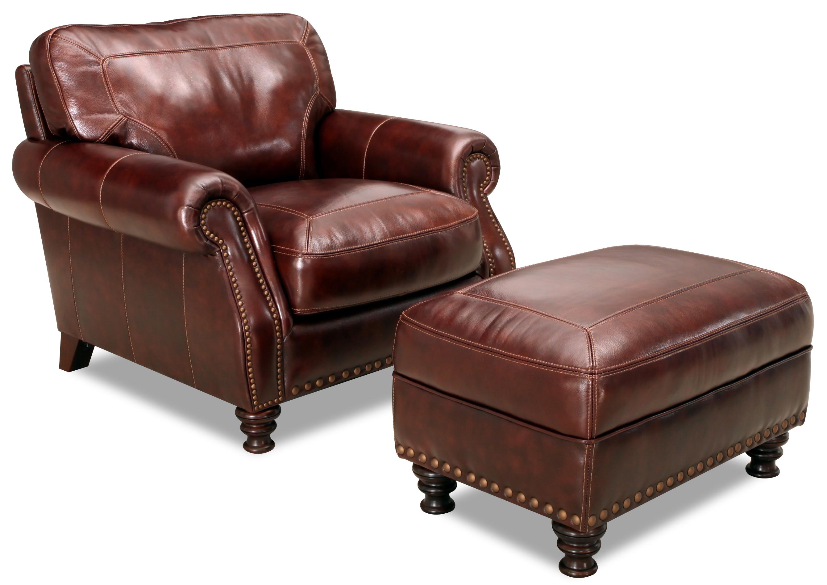 Nailhead chair shop and ottoman