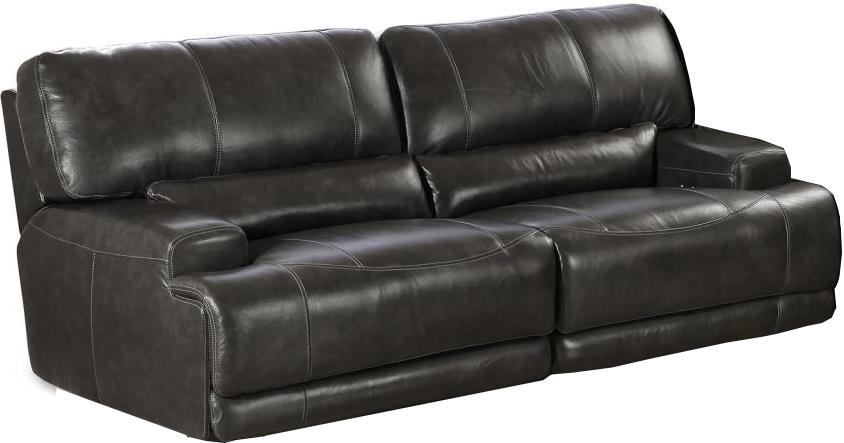 Simon li leather top power reclining sofa