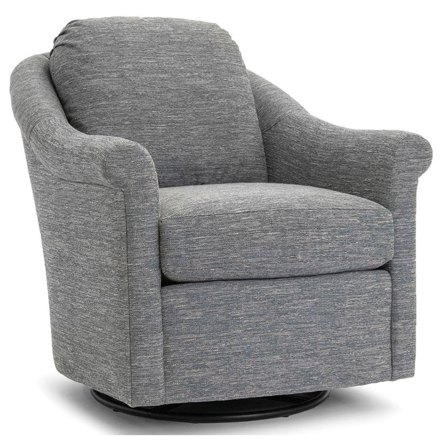 Upholstered swivel store rocking chair