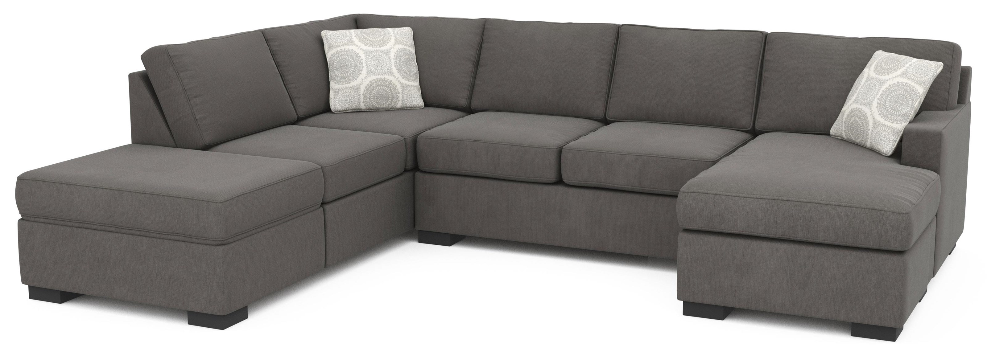 Contemporary sectional top sofa with chaise