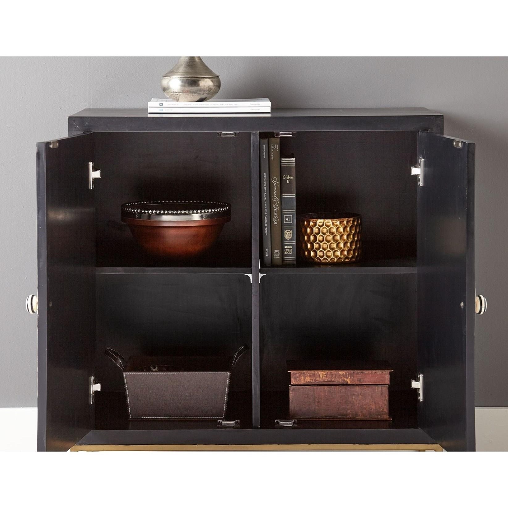 Steve Silver Amika AM200SB Contemporary Accent Cabinet with Black
