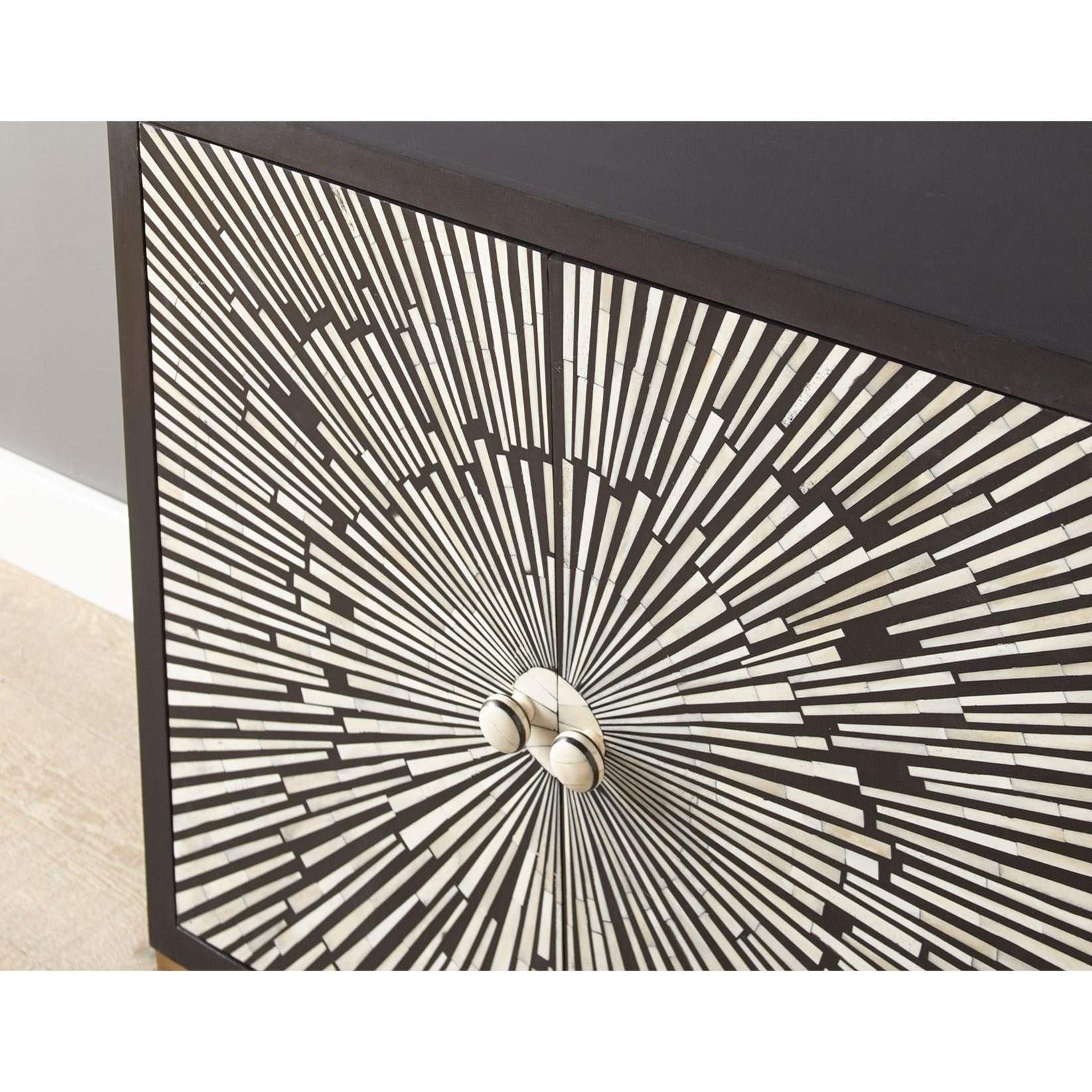 Steve Silver Amika AM200SB Contemporary Accent Cabinet with Black
