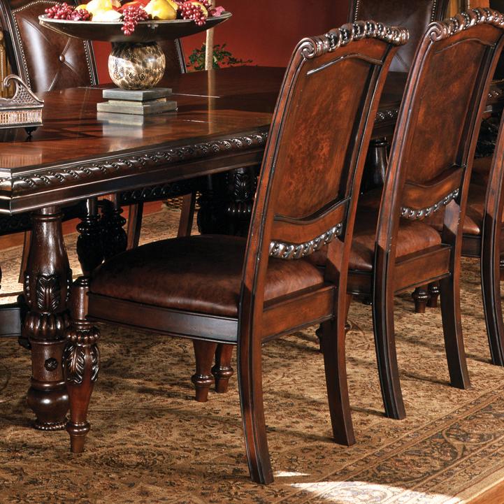 Steve Silver Antoinette AY600S Traditional Upholstered Dining Side