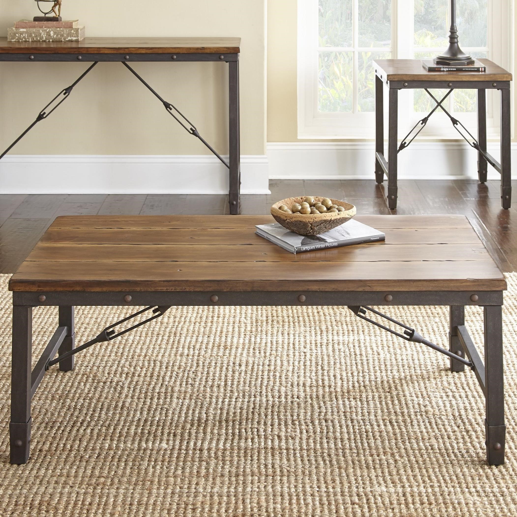 Steve Silver Ashford 15508490 Industrial Cocktail Table with Cable