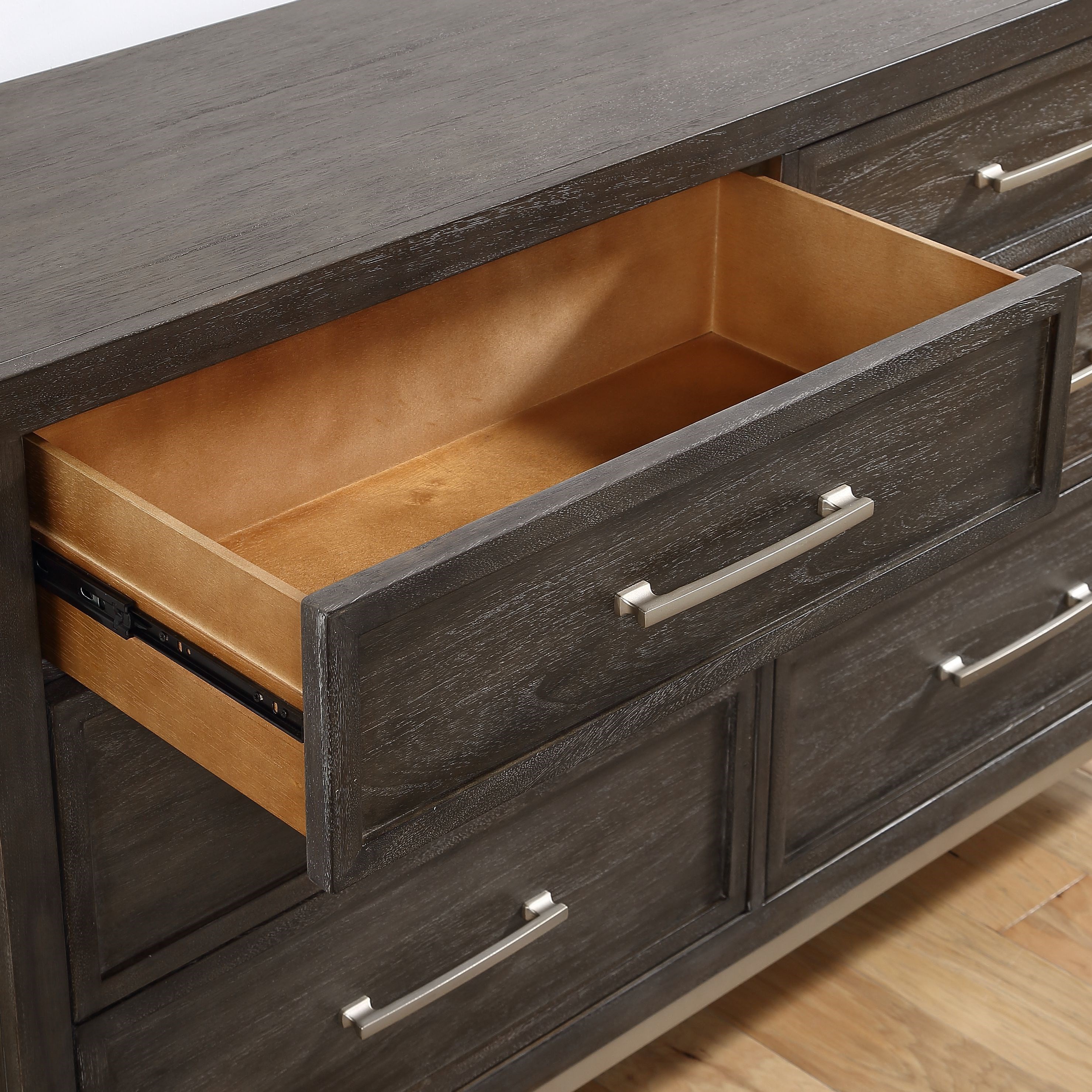 Wood and online metal dresser