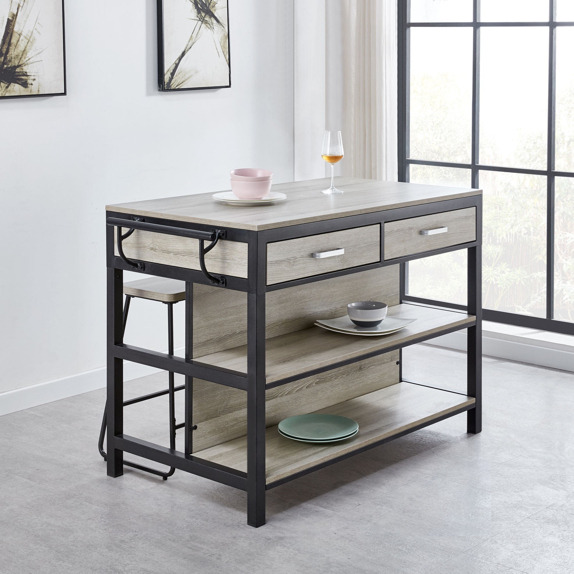 Counter height cheap kitchen work table