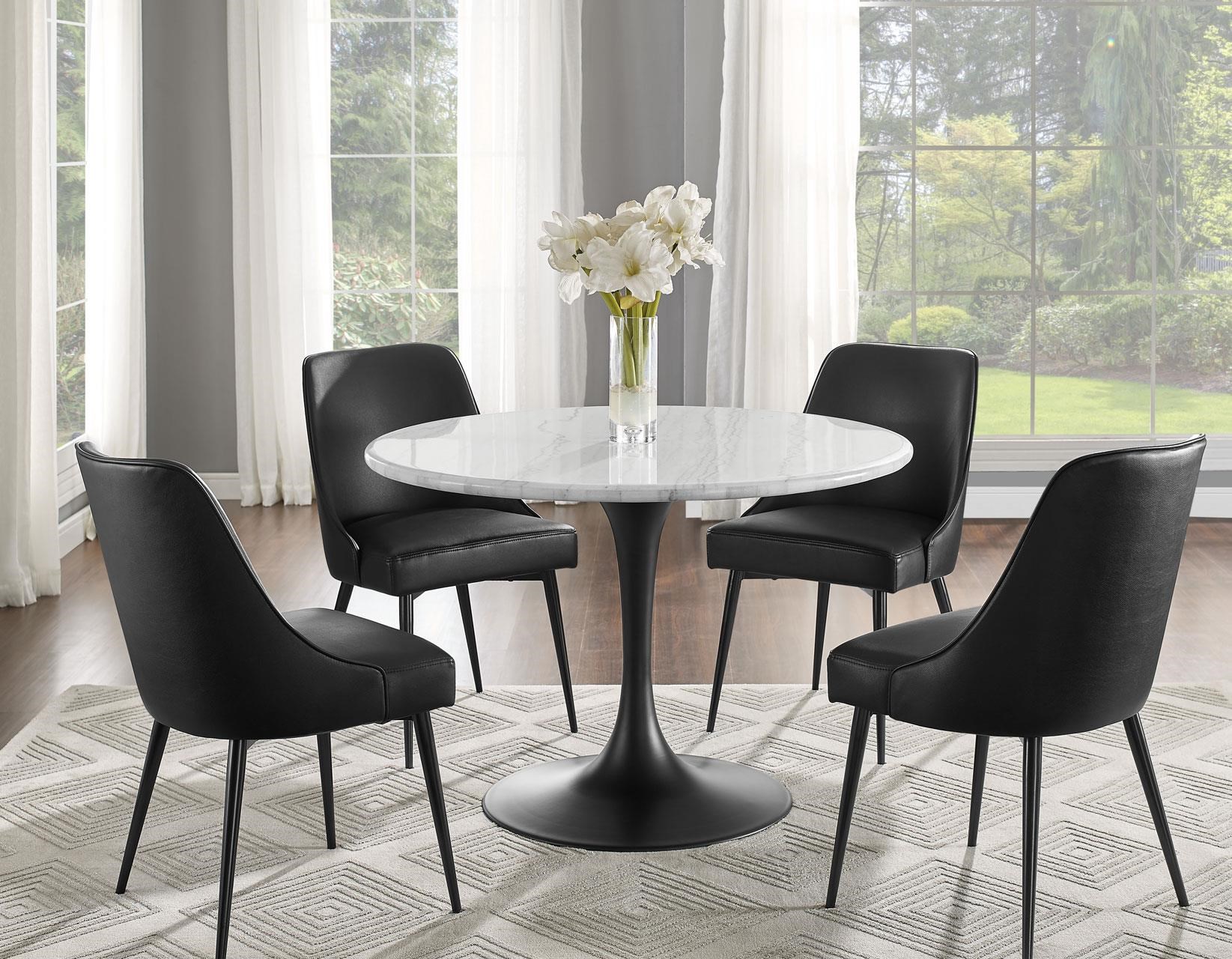 Steve Silver Colfax 490945004 5 Piece Round Dining Table with