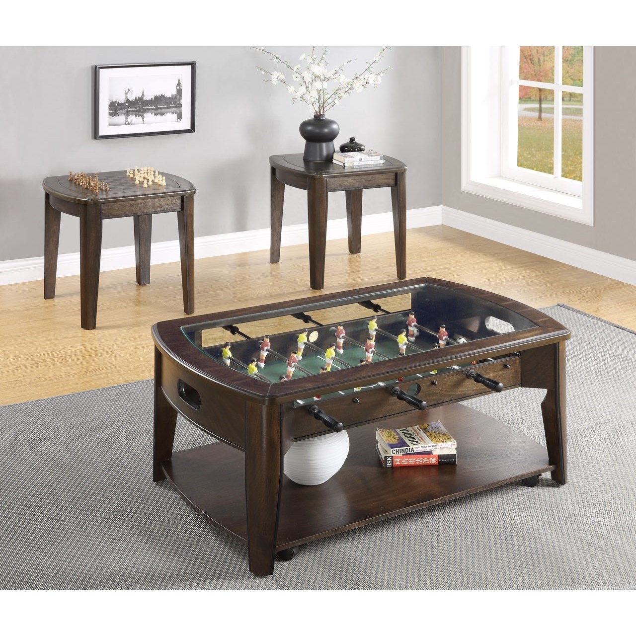 Game coffee table with stools 2025