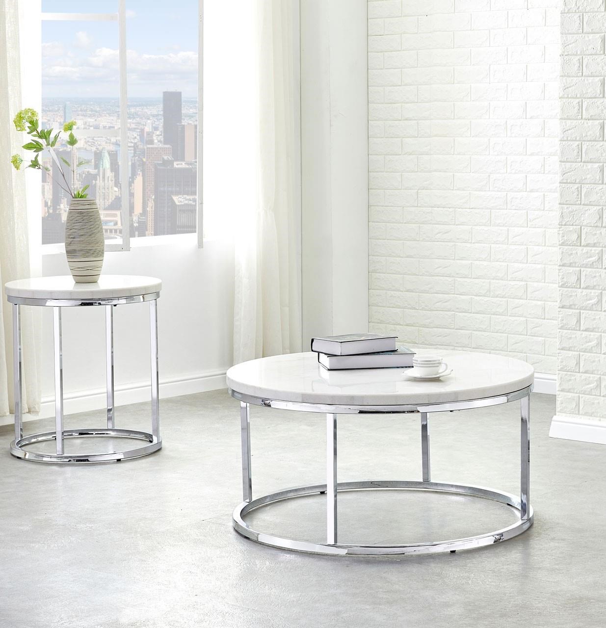 Marble coffee top table set