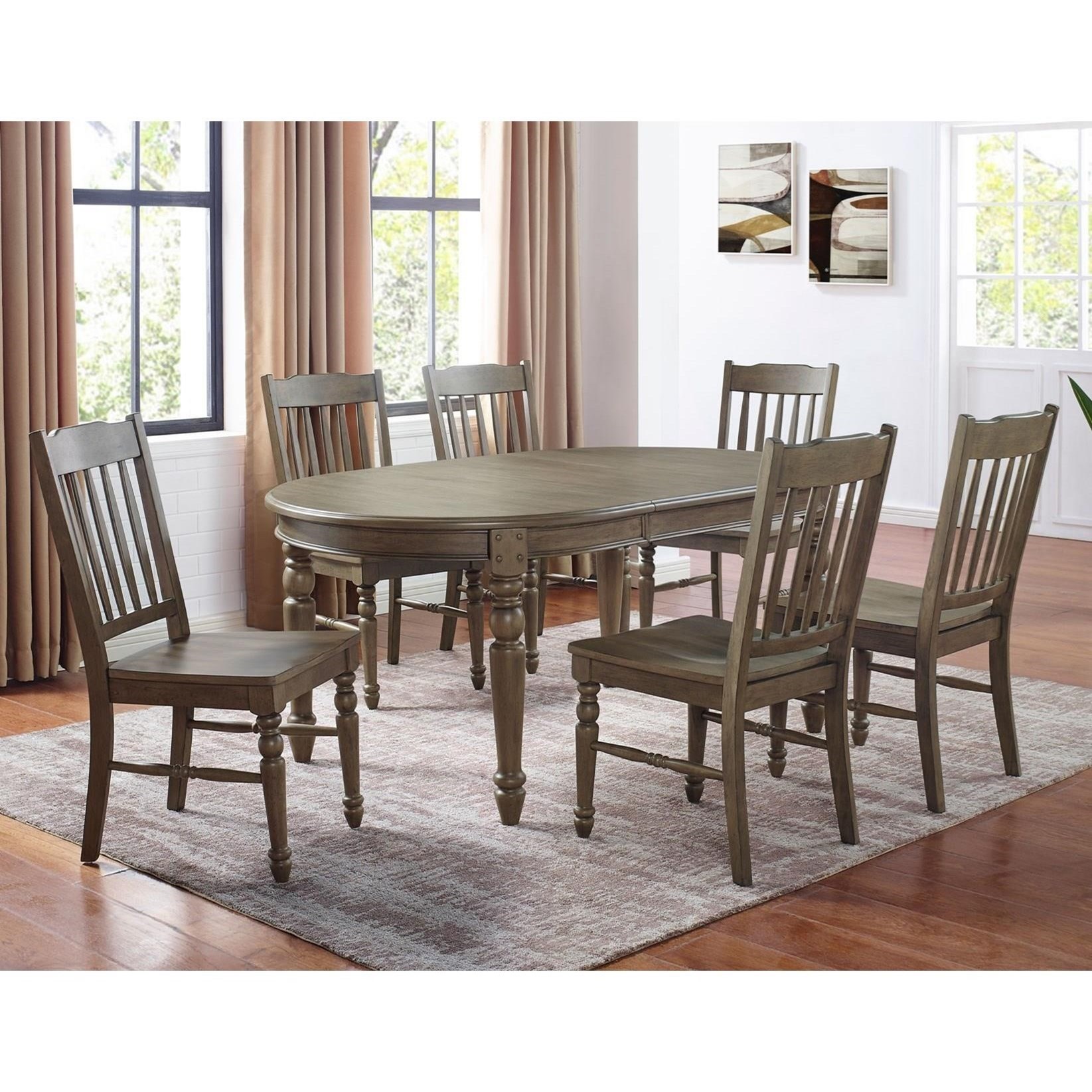 Steve Silver Emmett EM520T Farmhouse 70 inch Dining Table w 18