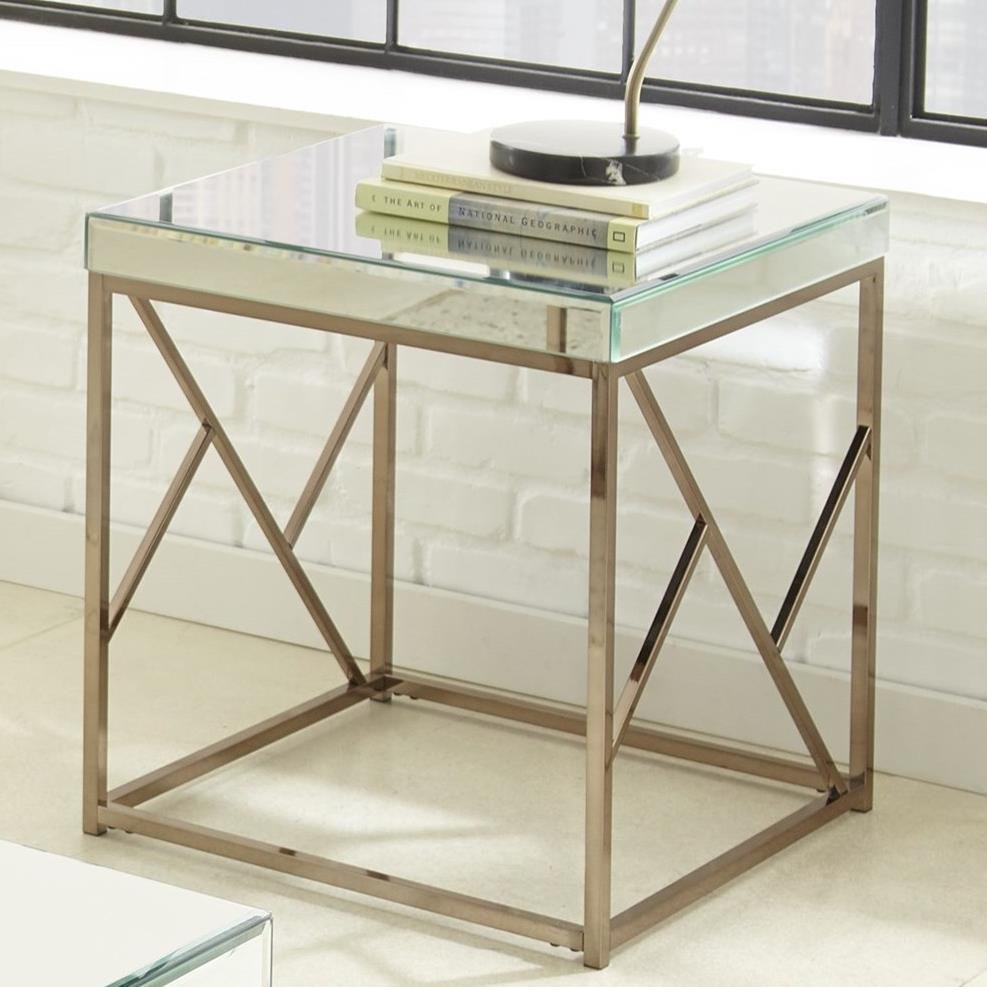 Silver mirror accent table cheap