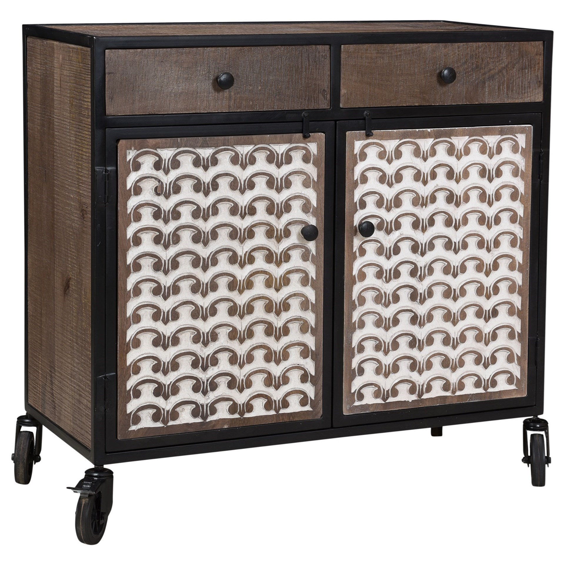 Steve Silver Garrett GR360ACAS Transitional Accent Cabinet with 2
