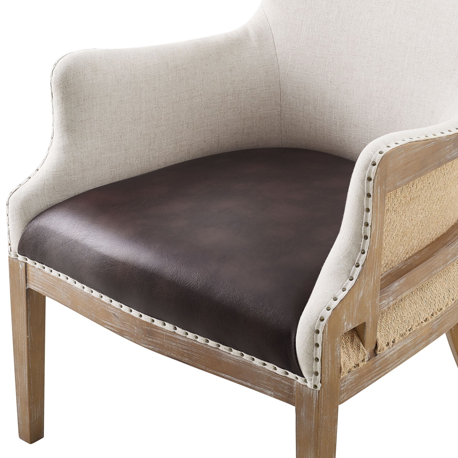 Furniture of america lysa rustic grey cheap wingback accent chair
