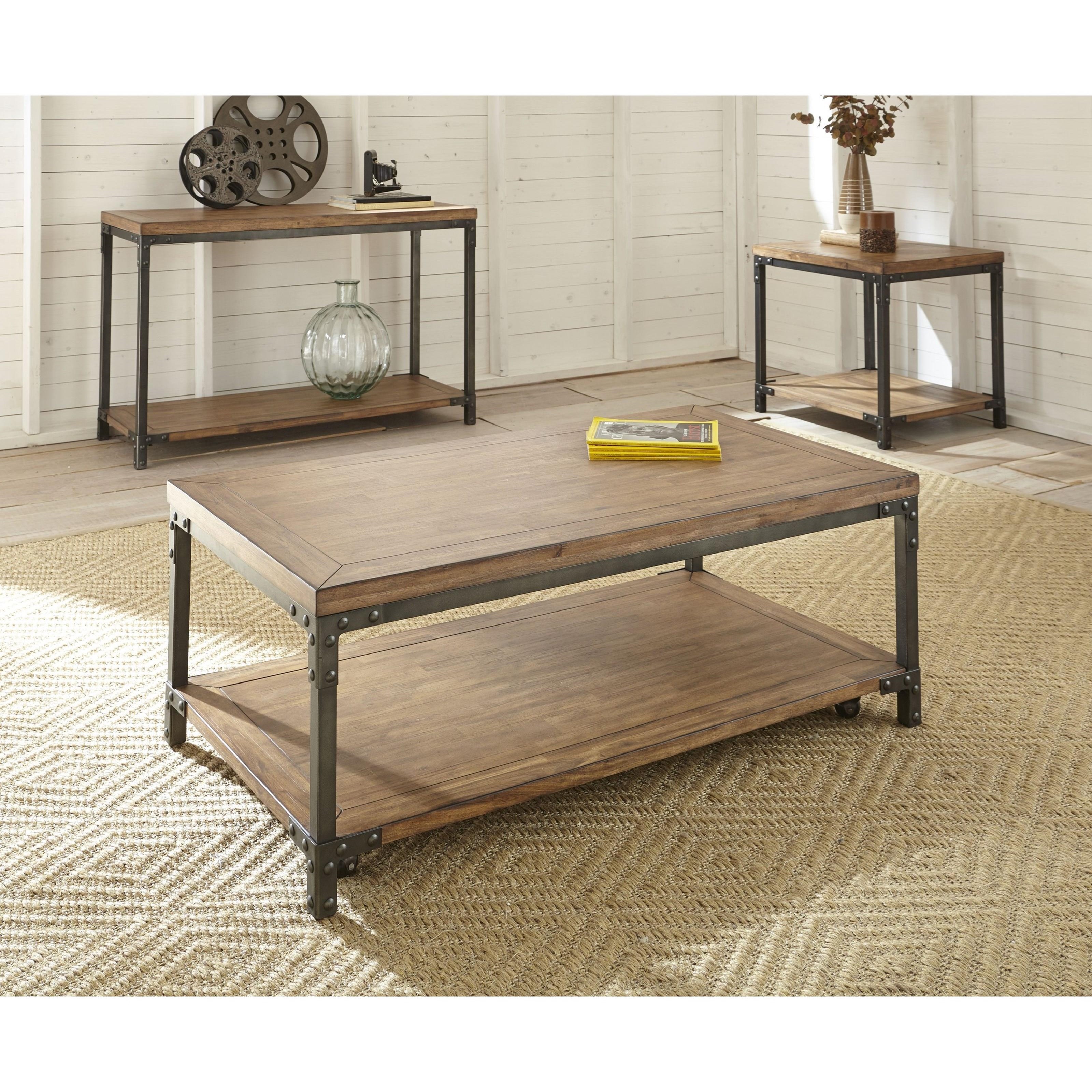 Steve Silver Lantana 203401500 Industrial End Table with Metal