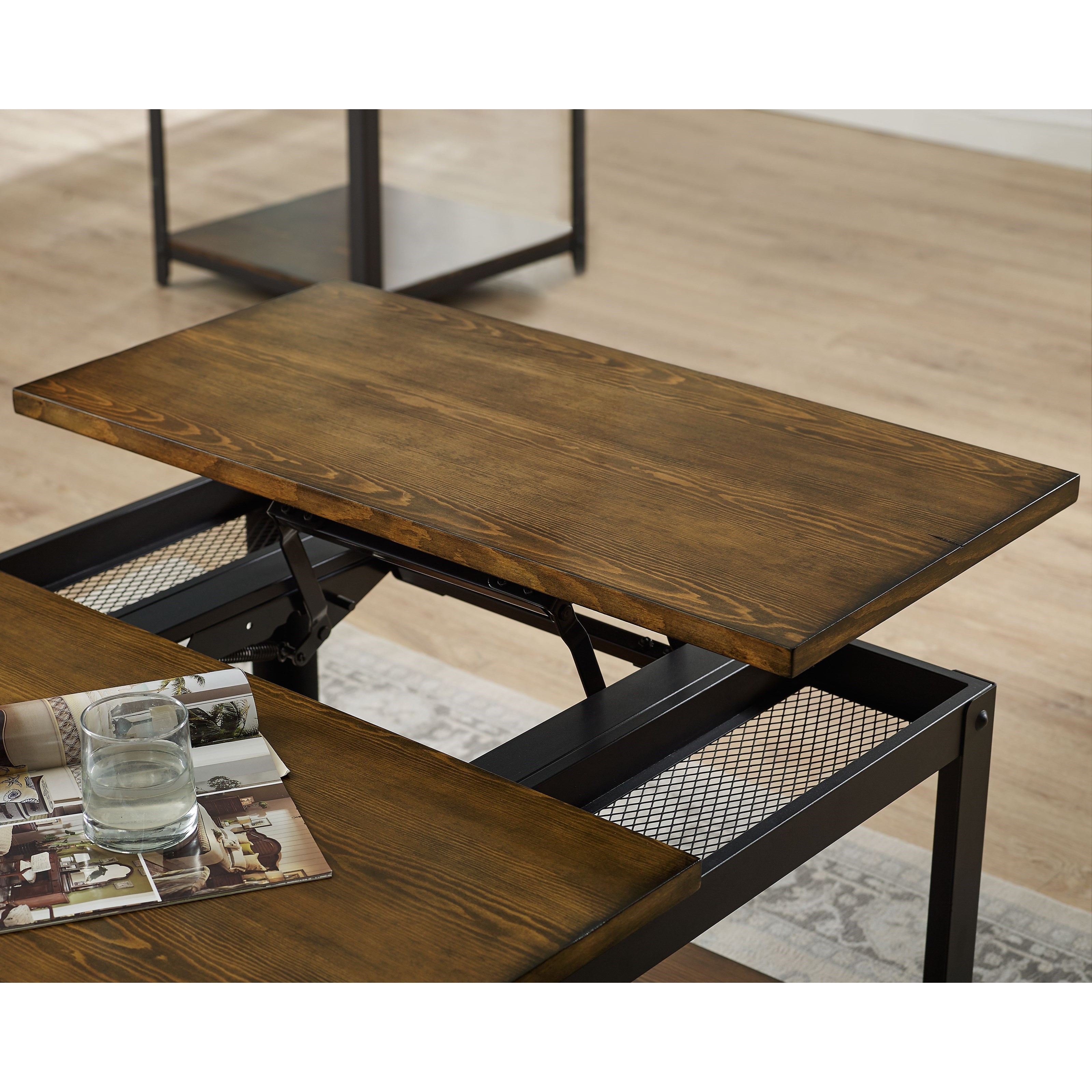 Logan lift top coffee outlet table