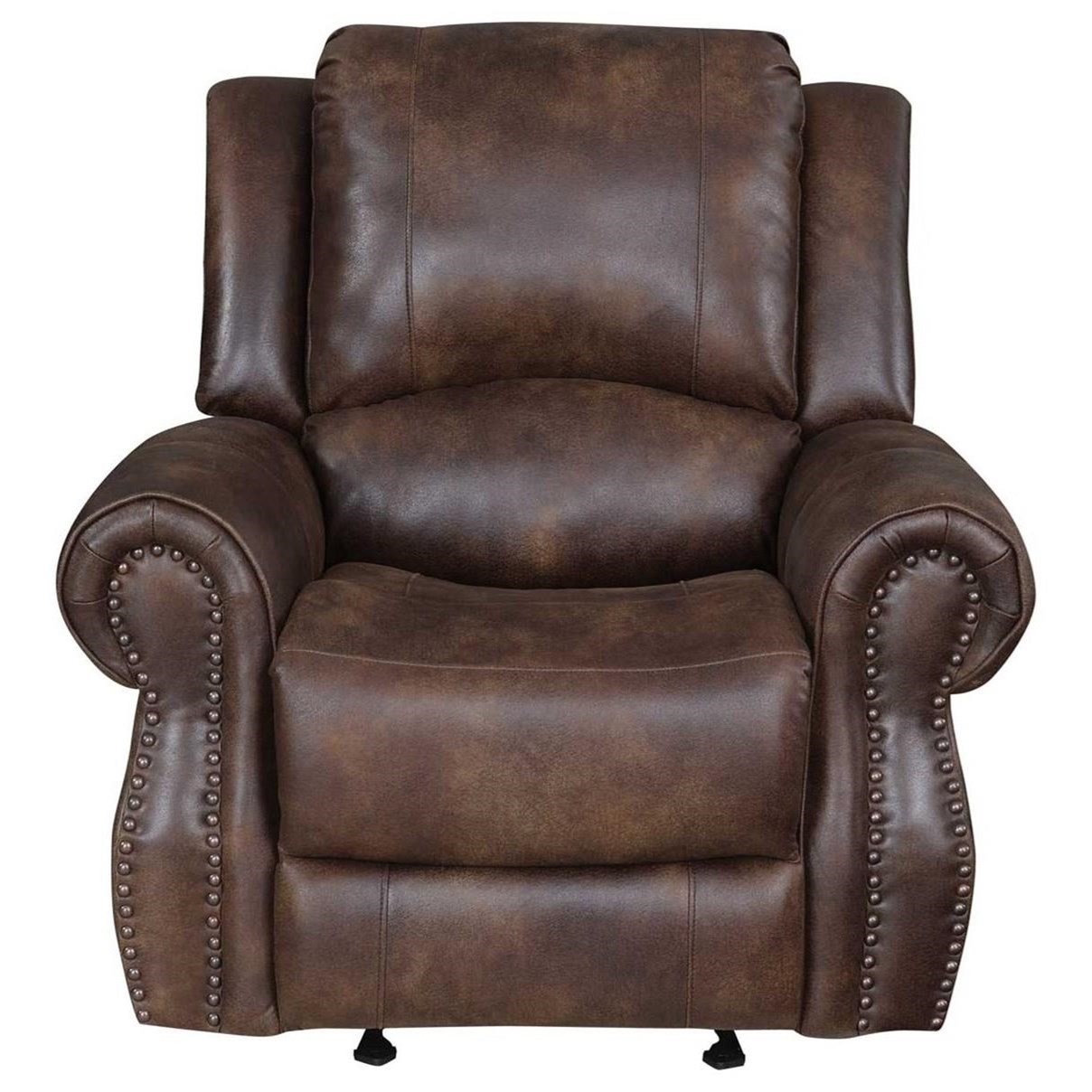 Leather best sale recliner manual