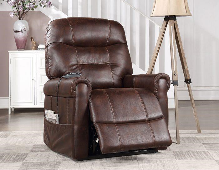 Leather power lift recliner with heat and best sale massage