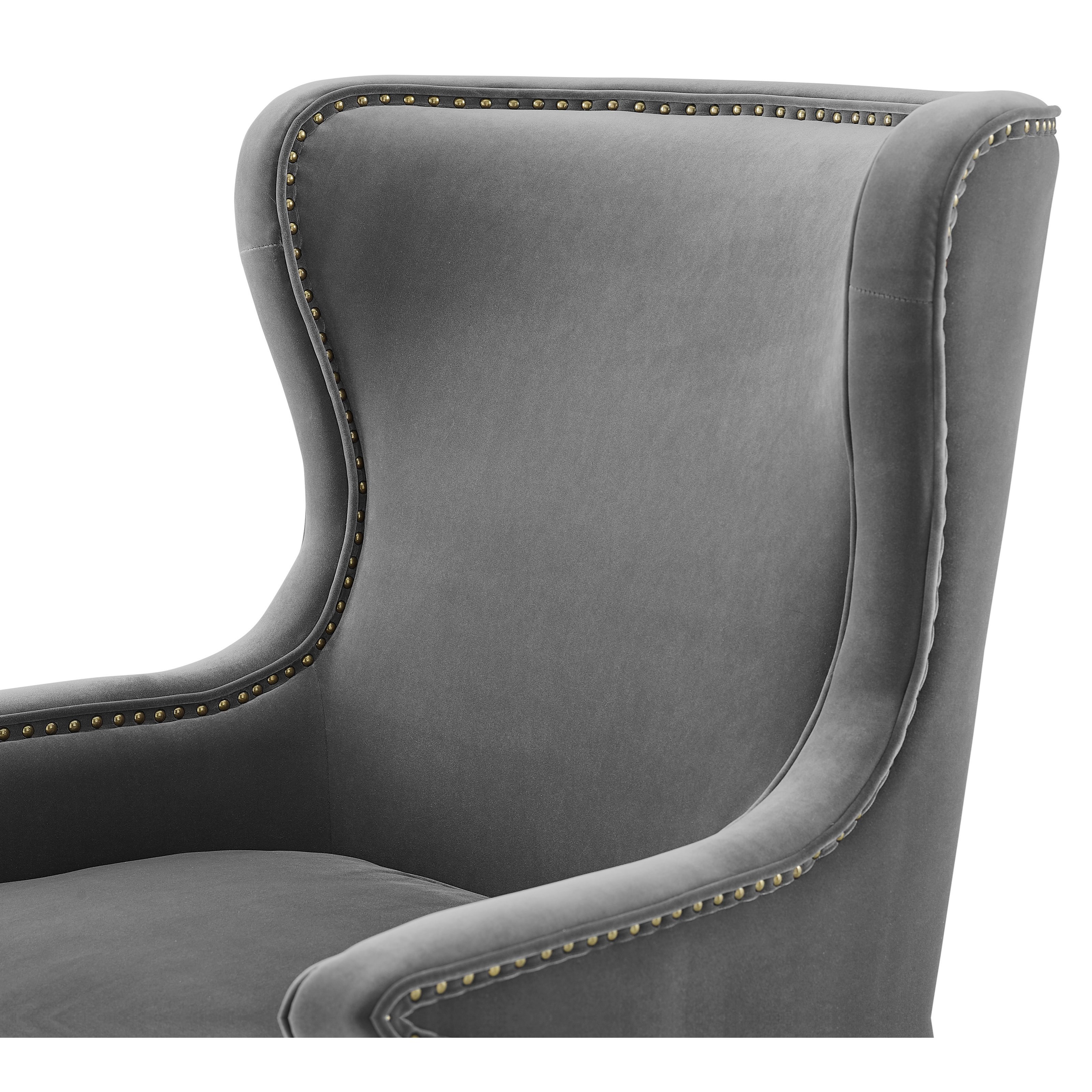 Silver velvet deals accent chair