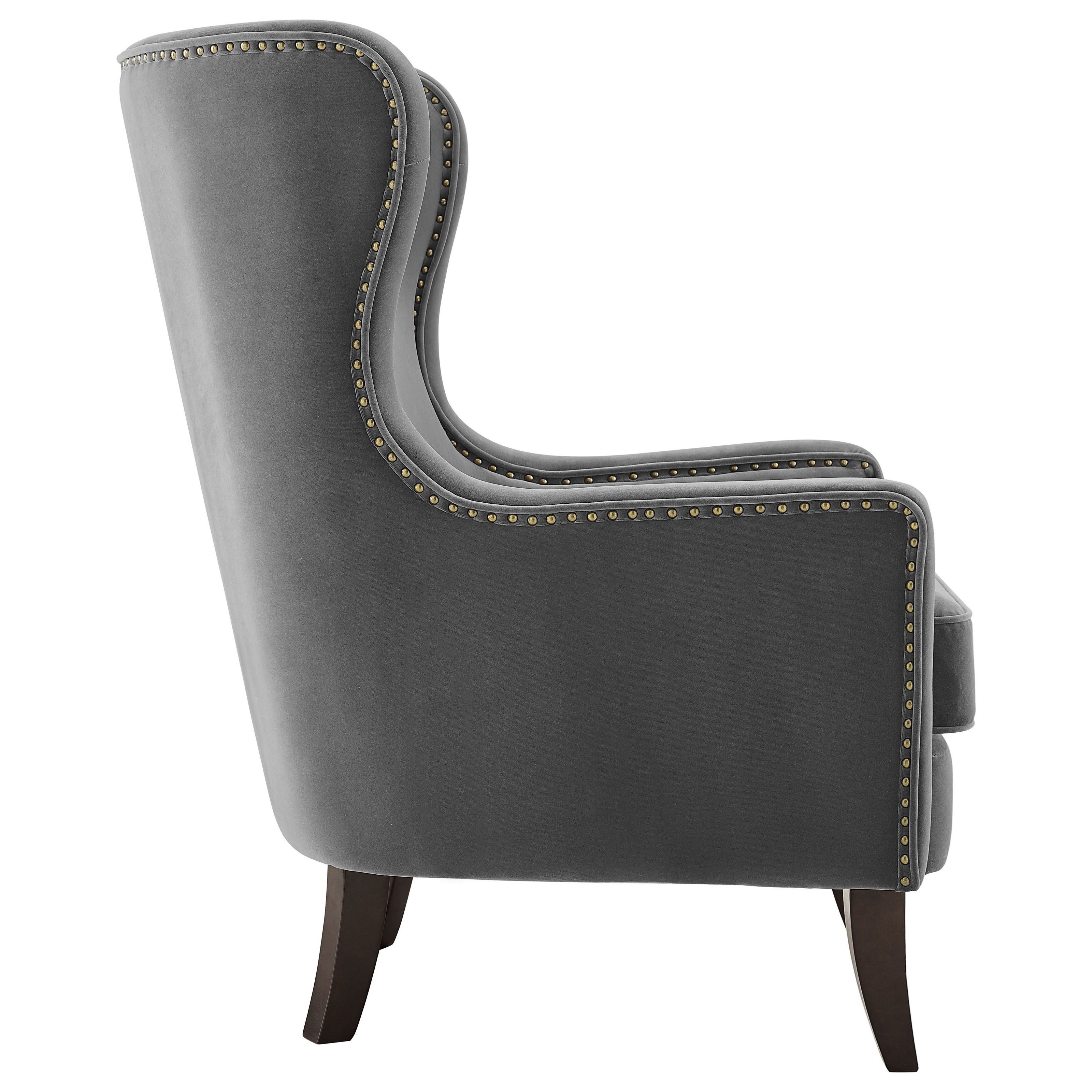 Transitional wingback store chair