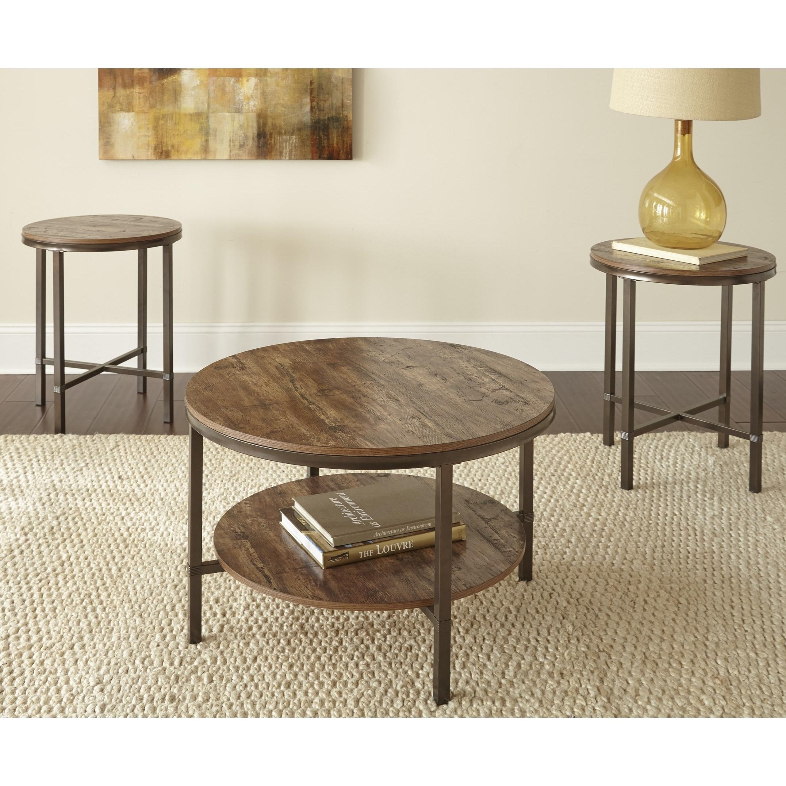 Silver 3 piece shop coffee table set