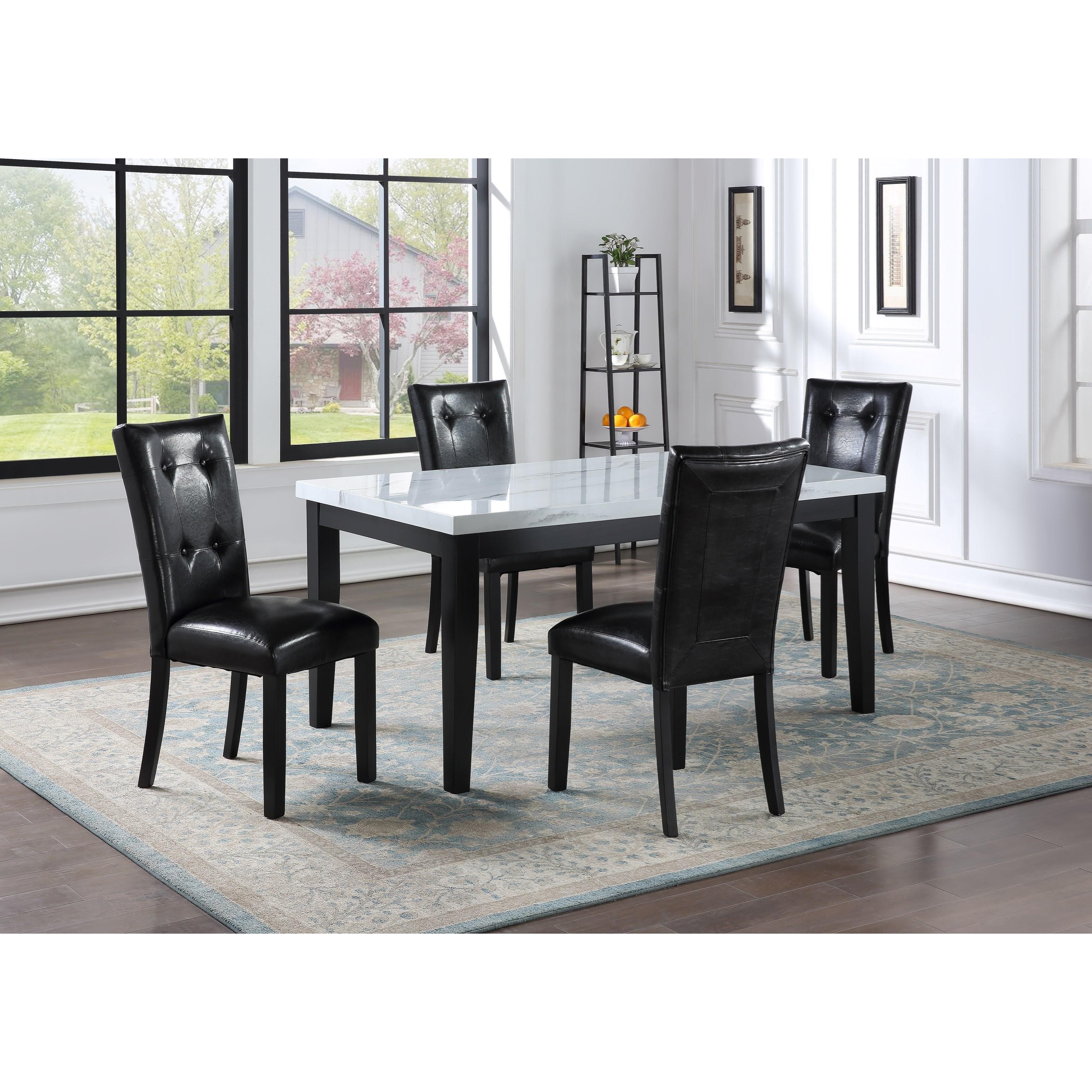 Gray faux marble dining sale table