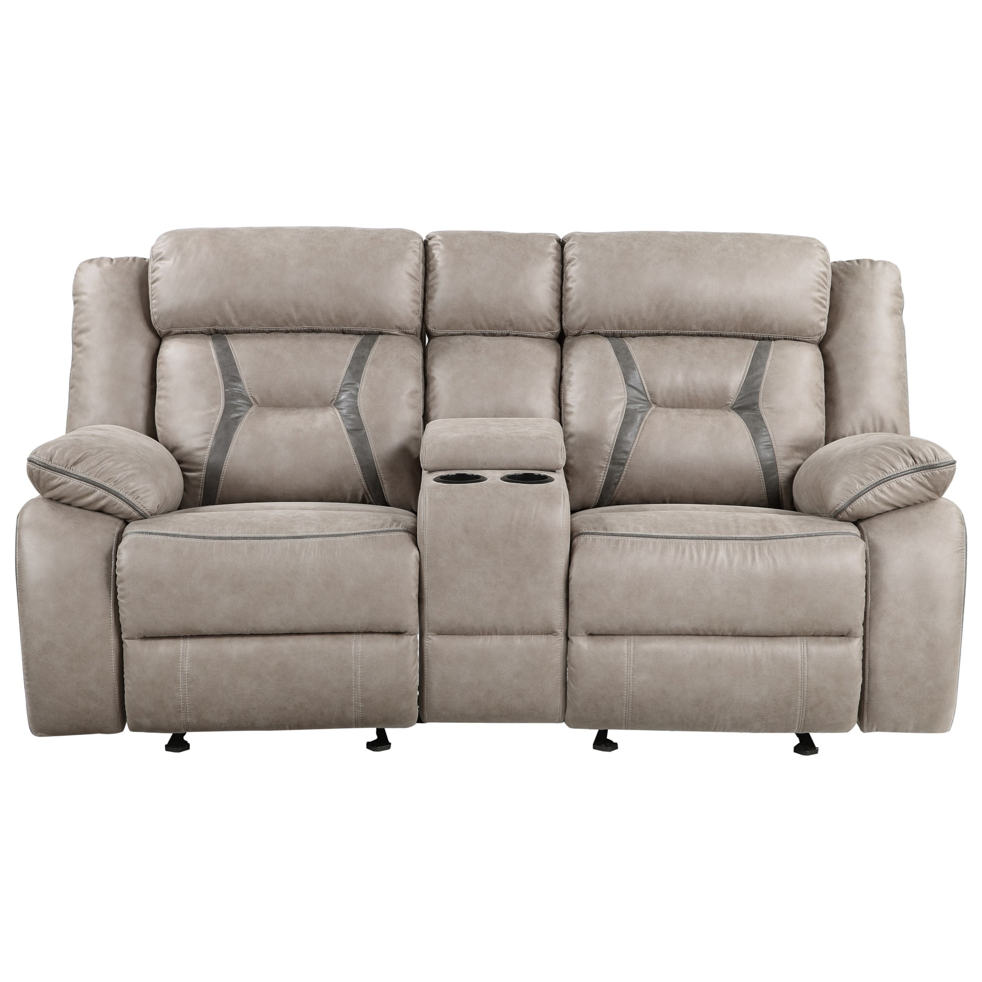 Steve Silver Tyson TY850CL Casual Manual Reclining Glider Loveseat with