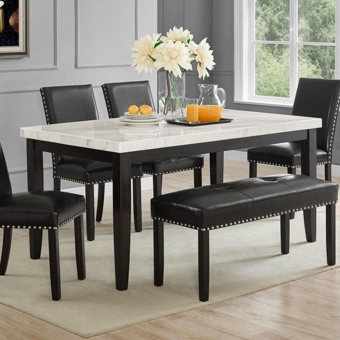 White kitchen table with dark wood top sales
