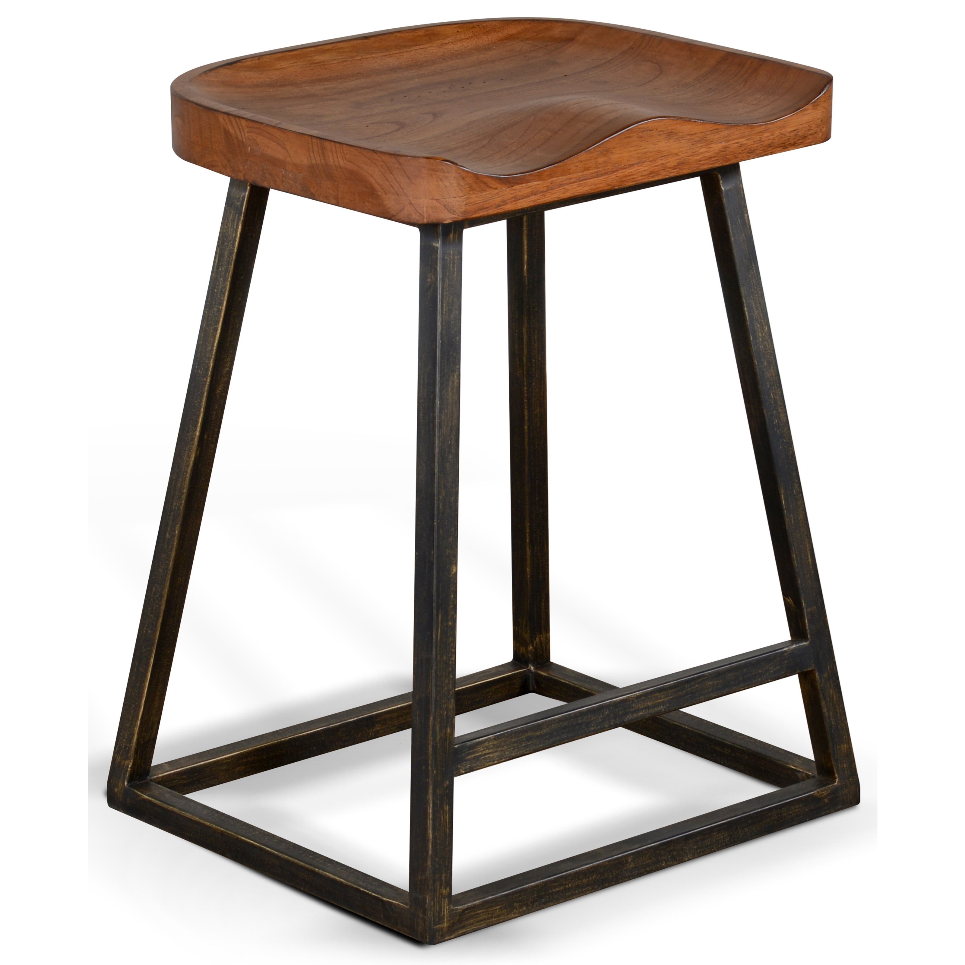 Wood saddle new arrivals counter stool