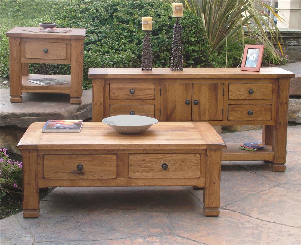 Sunny Designs Sedona 3133RO Rustic Oak Coffee Table Home