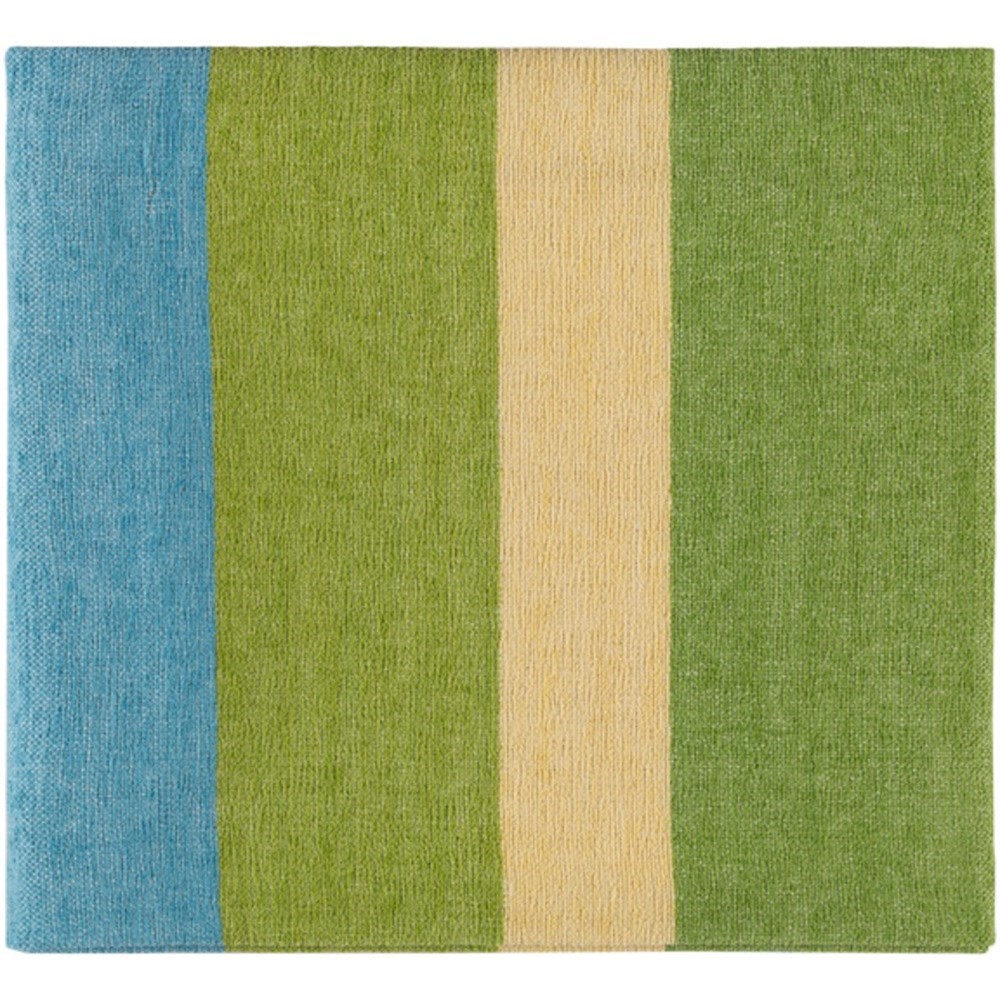 Surya Meadowlark MDW1004 5070 Lime Bright Yellow and Sky Blue Throw Blanket Belfort Furniture Blankets Throws