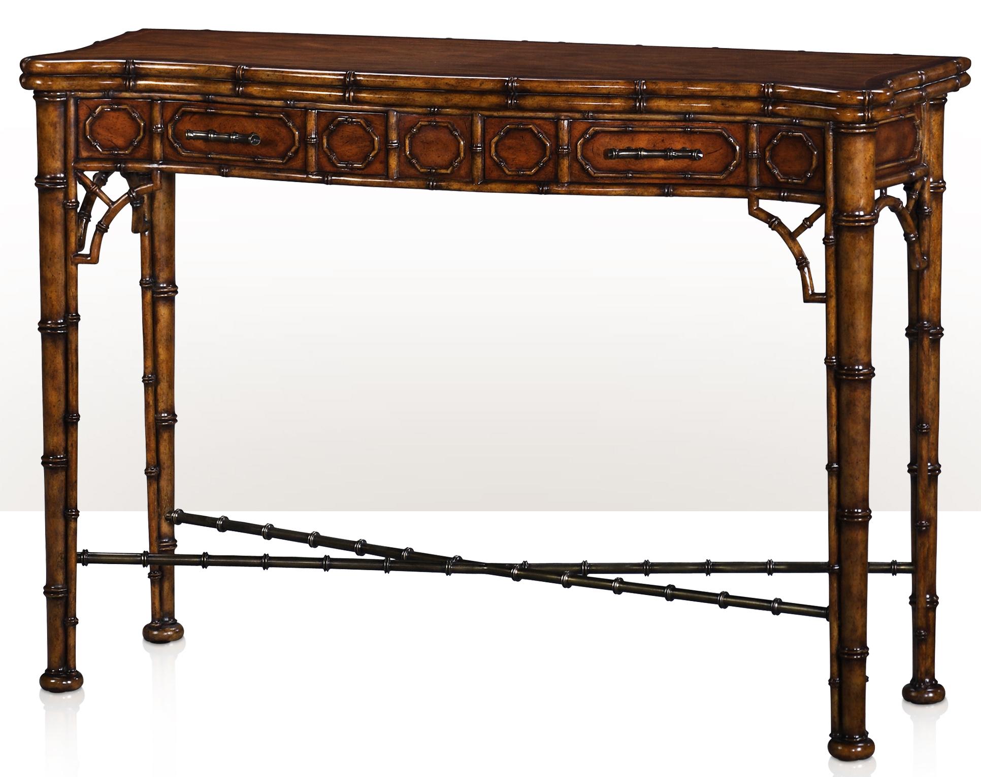 Bamboo sofa table deals
