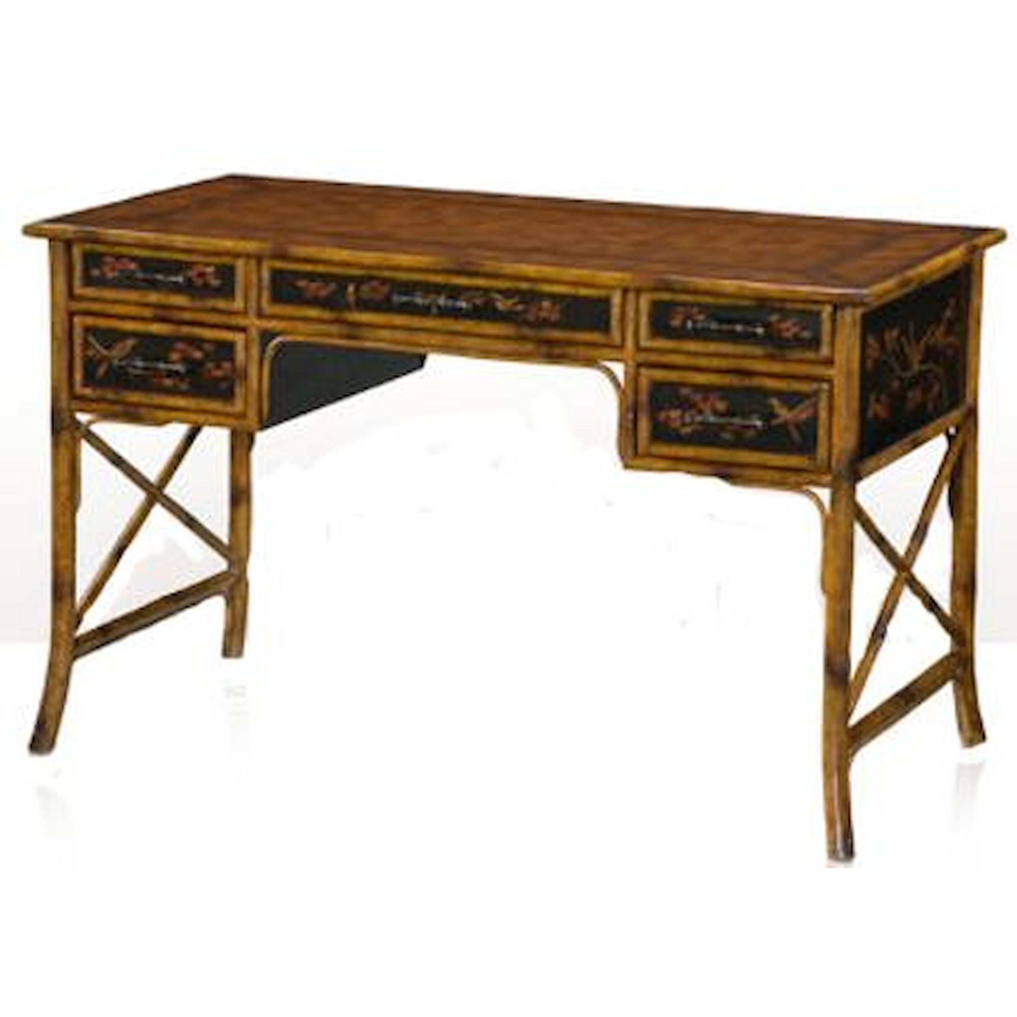 Theodore Alexander Indochine 7108002BD Writing Desk with 5 Drawers